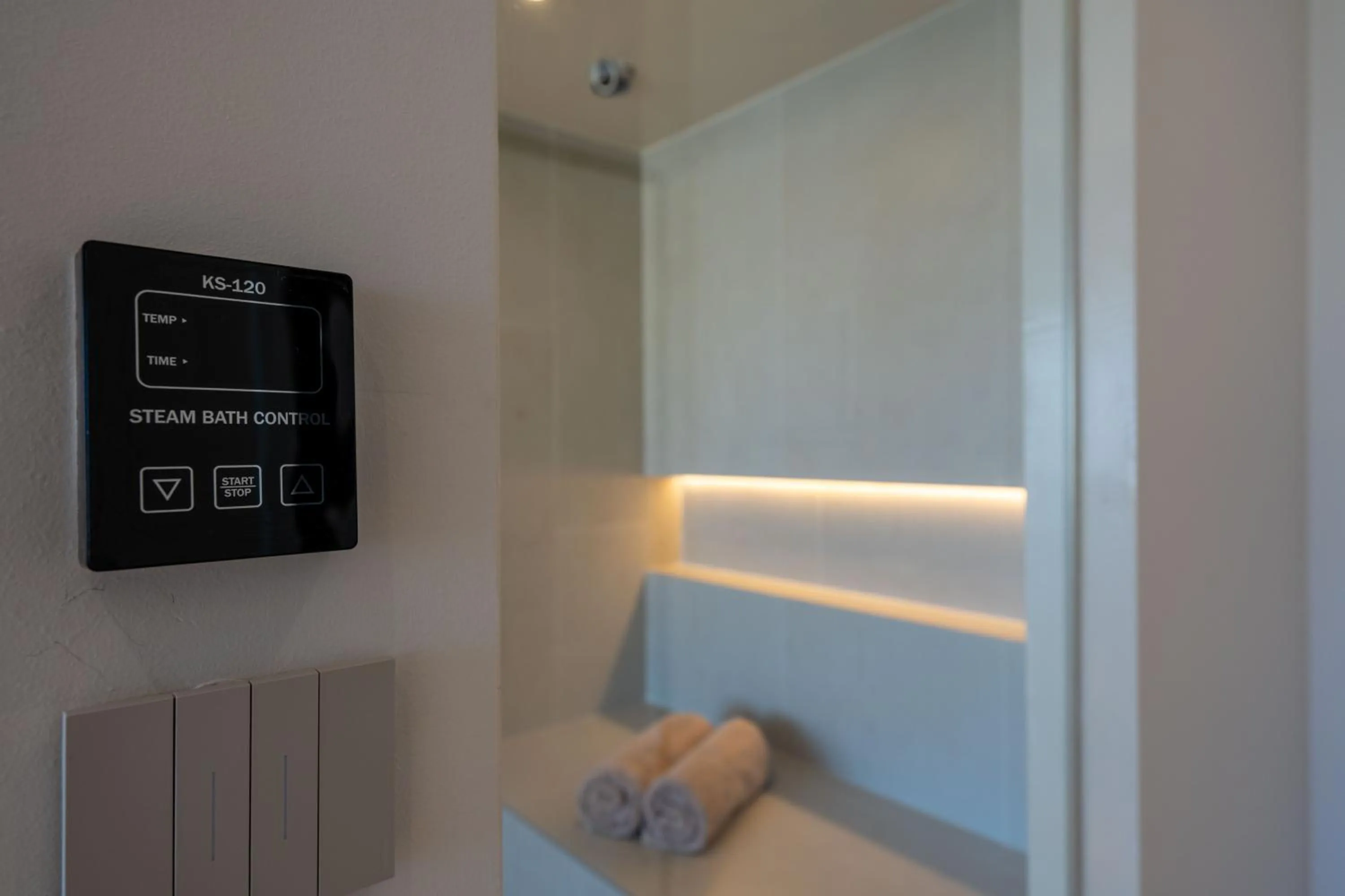 Steam room in Selected Suites