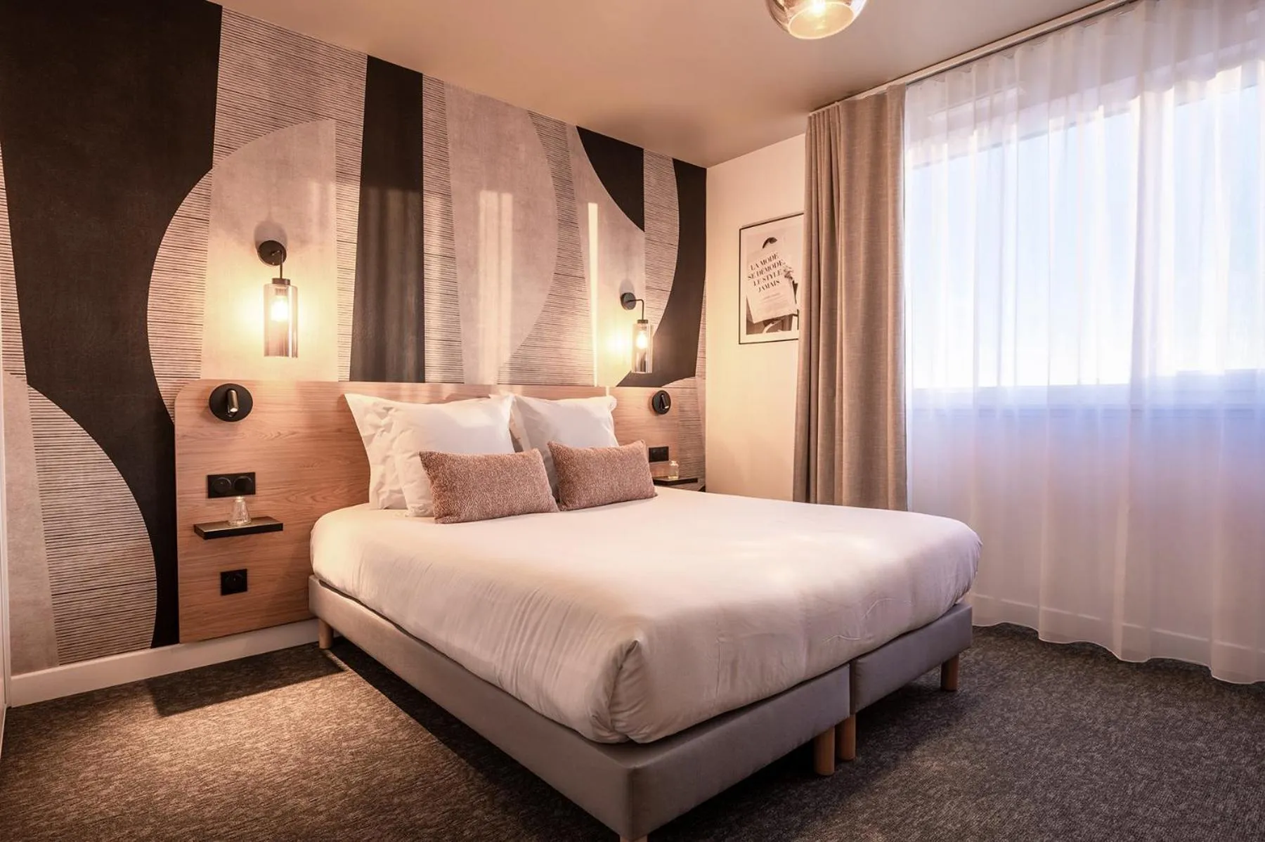 Bed in Nemea Appart Hotel Coeur Europe Strasbourg Illkirch