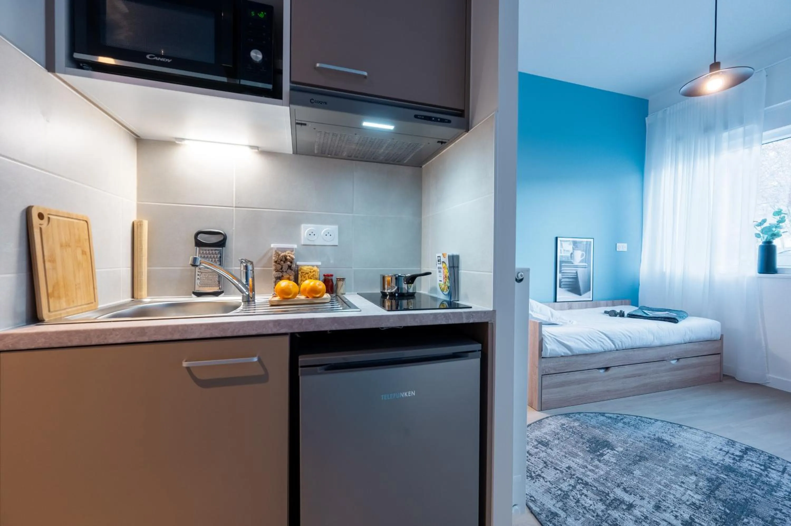 Bed in Nemea Appart Hotel Coeur Europe Strasbourg Illkirch