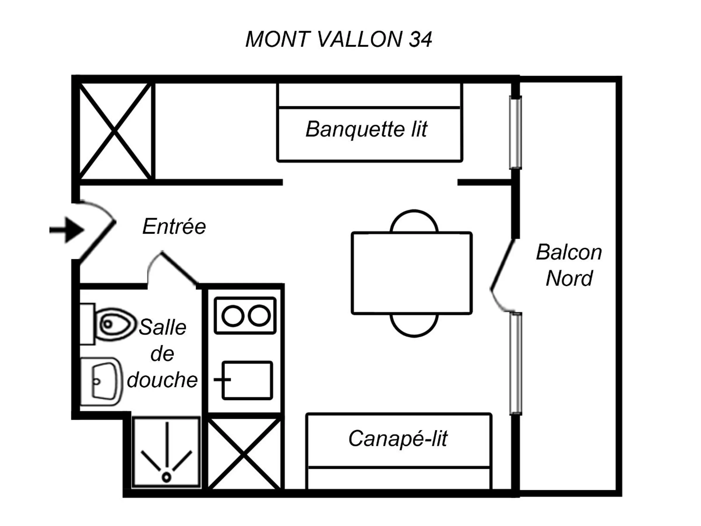 Floor plan in Résidence Mont Vallon