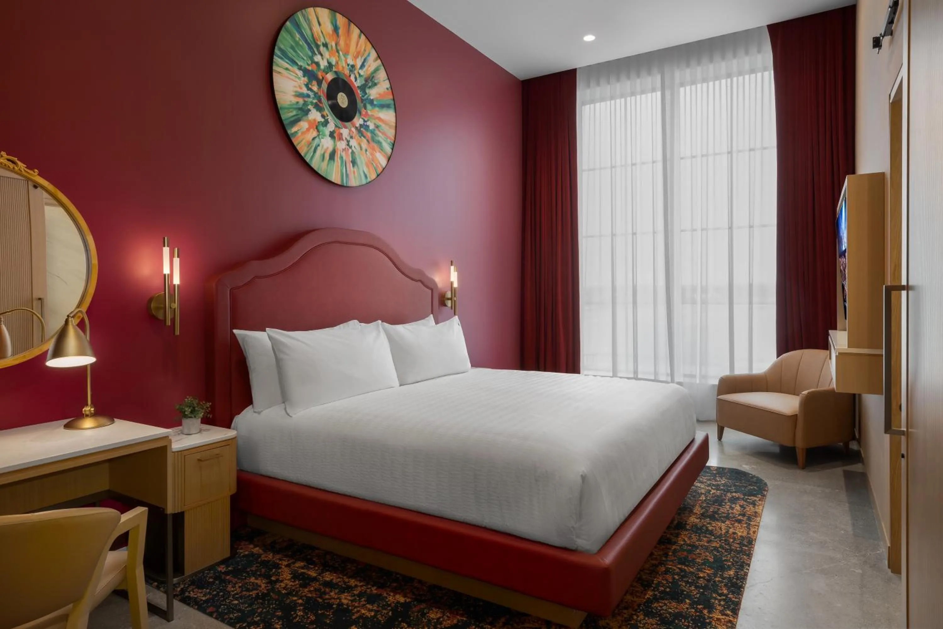 Bed in Hard Rock Hotel London Ontario