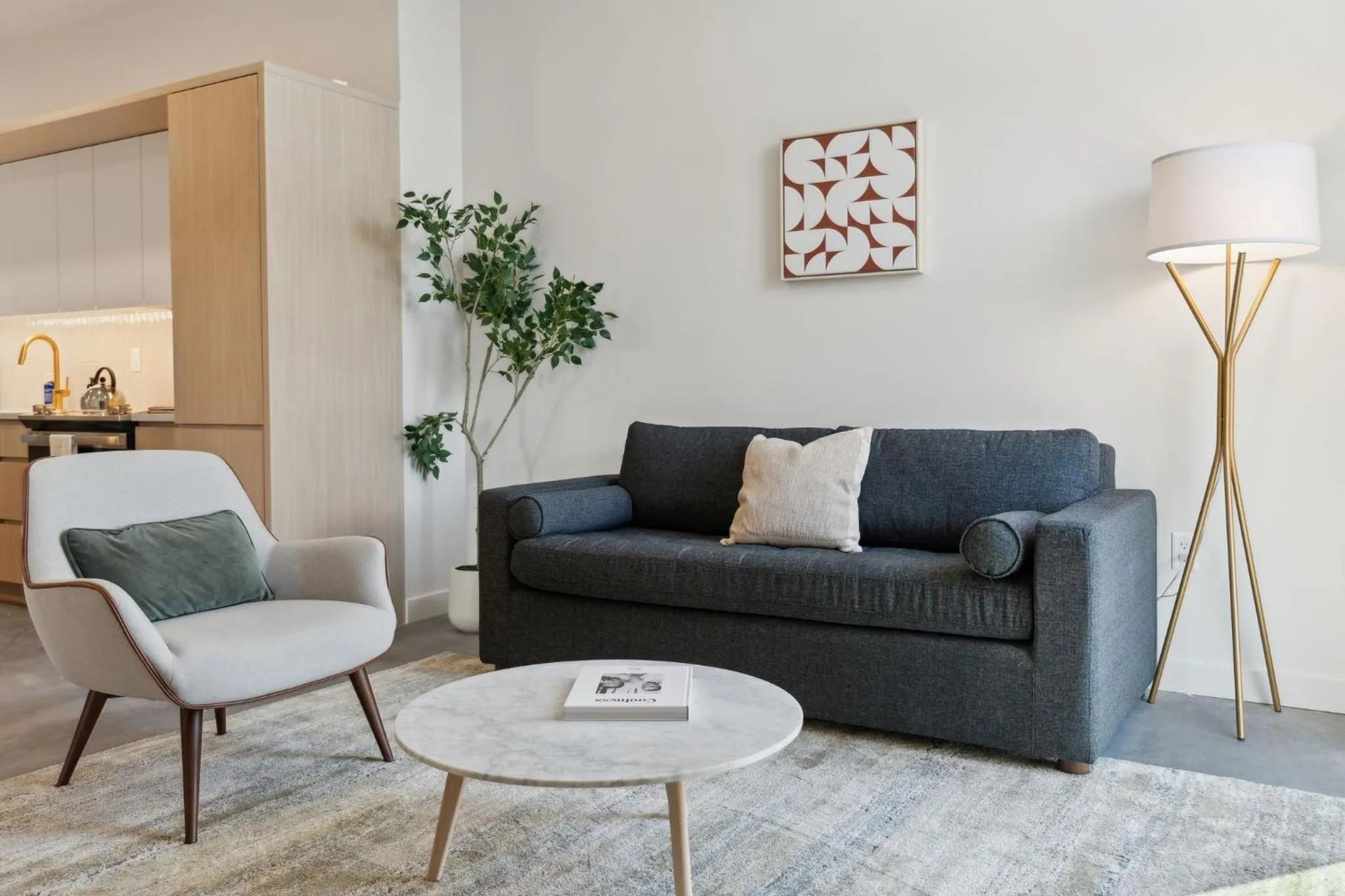 Living room in Placemakr Salt Lake City