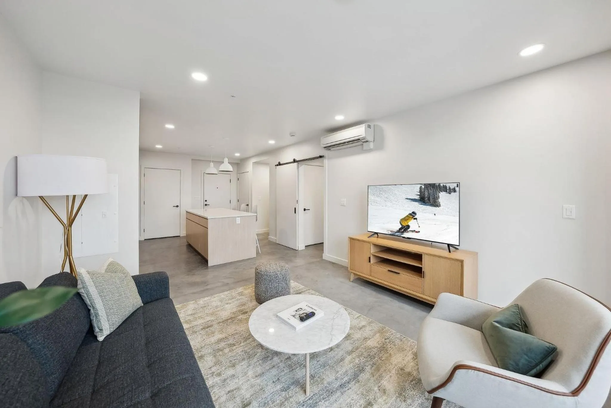 Living room in Placemakr Salt Lake City