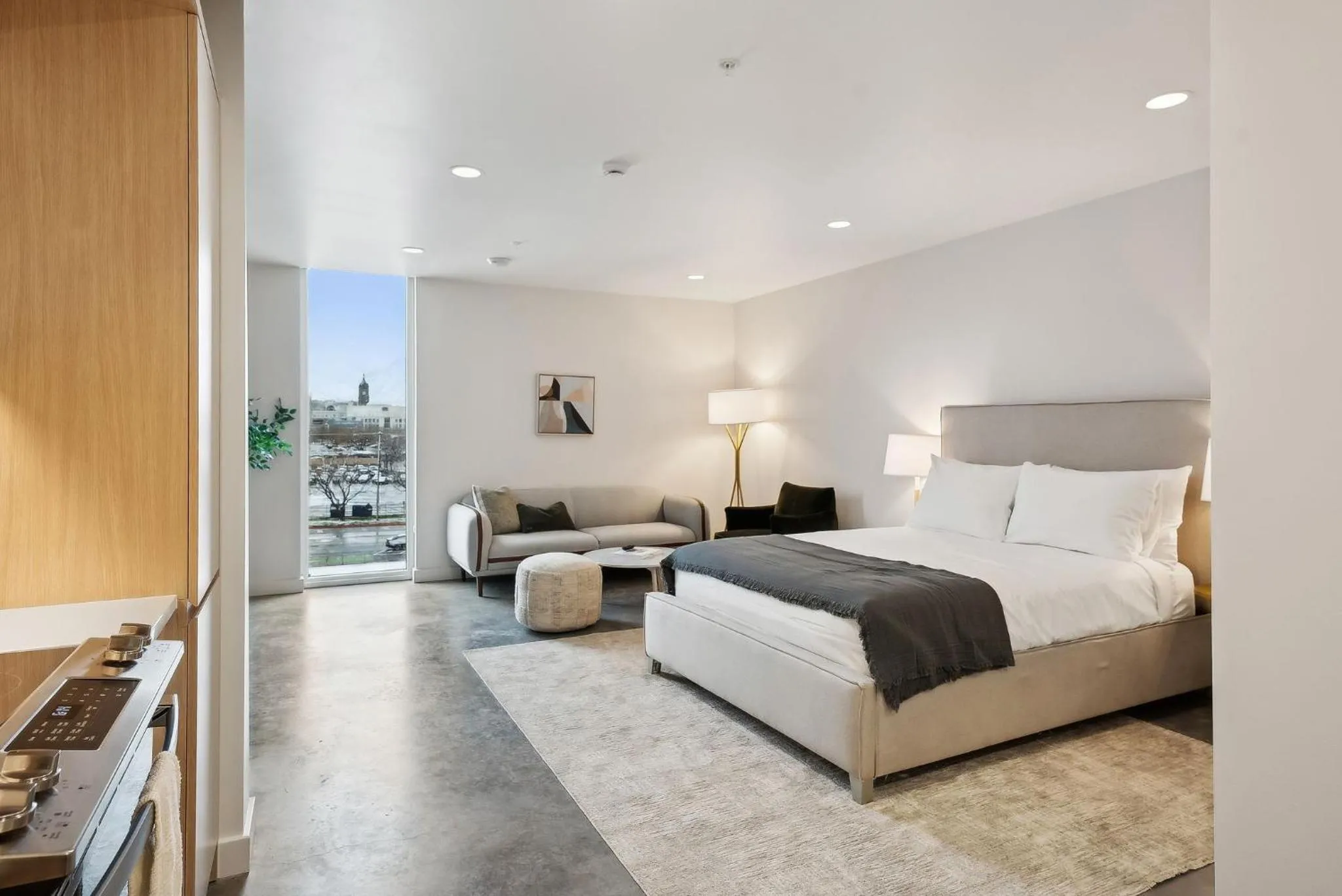 Bed in Placemakr Salt Lake City