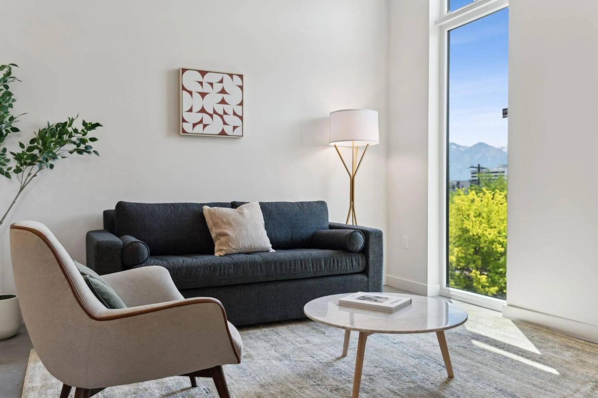 Living room in Placemakr Salt Lake City