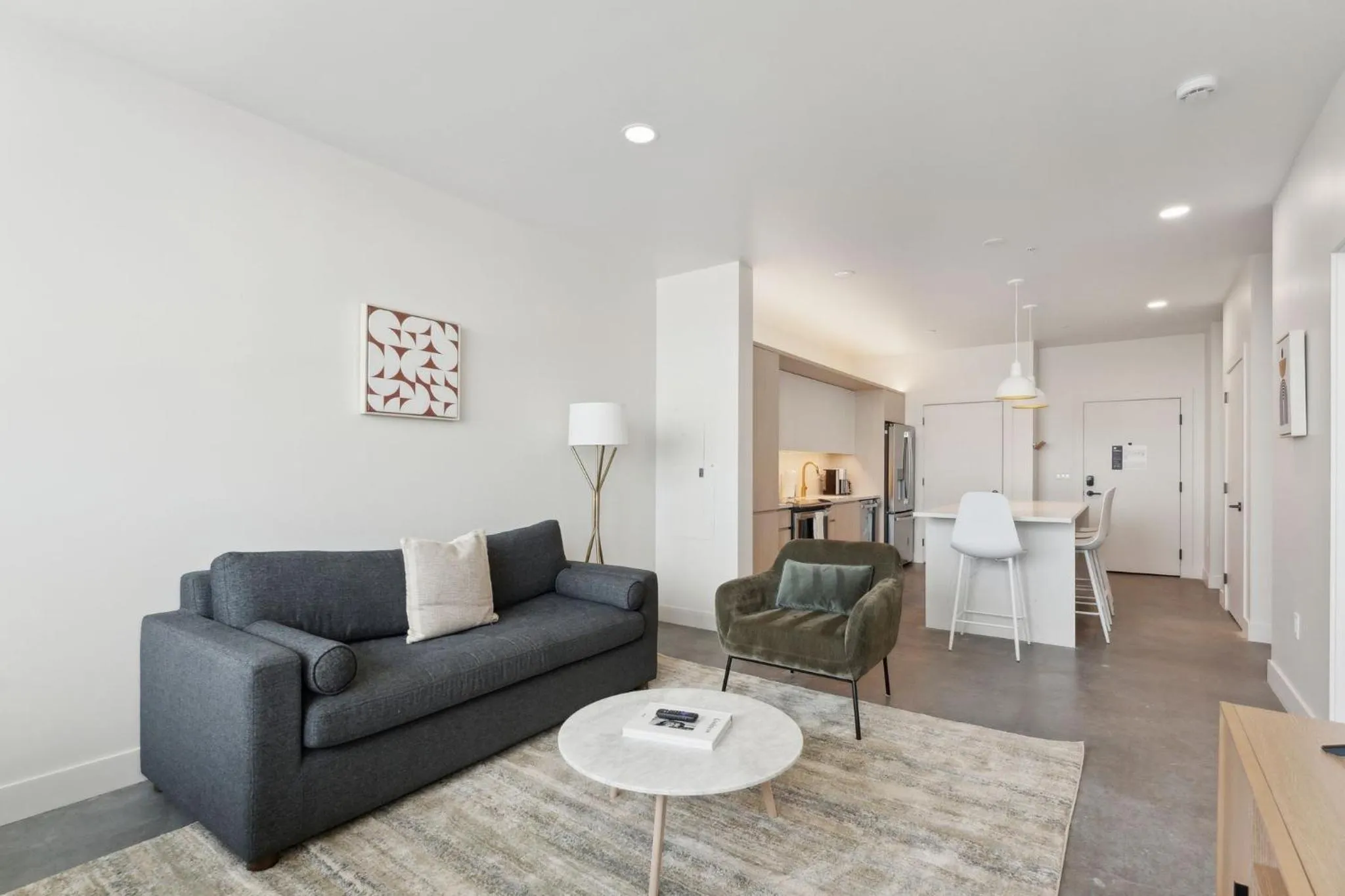 Living room in Placemakr Salt Lake City