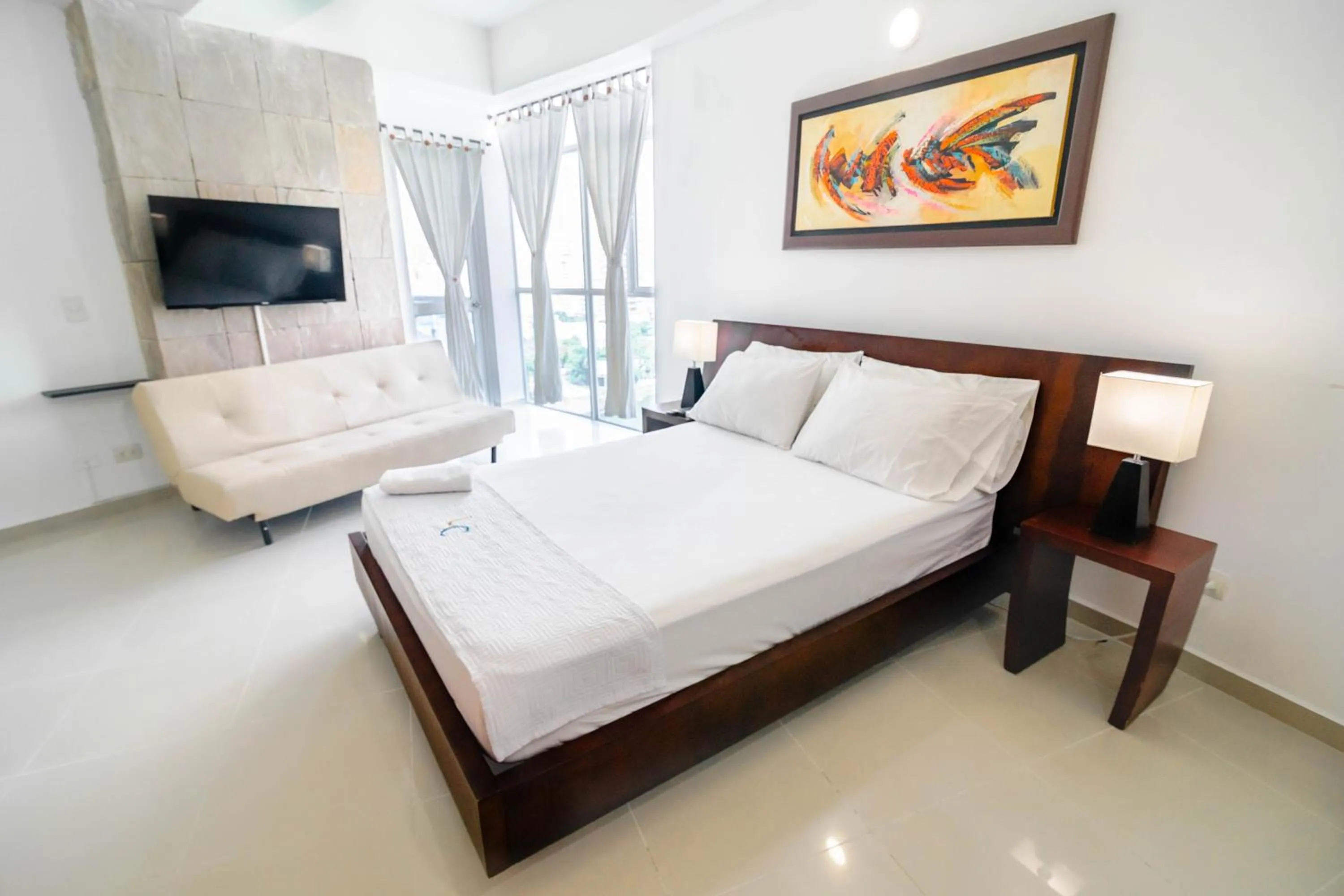 Bedroom, Bed in Apartamento Unik Cartagena Edificio Poseidón