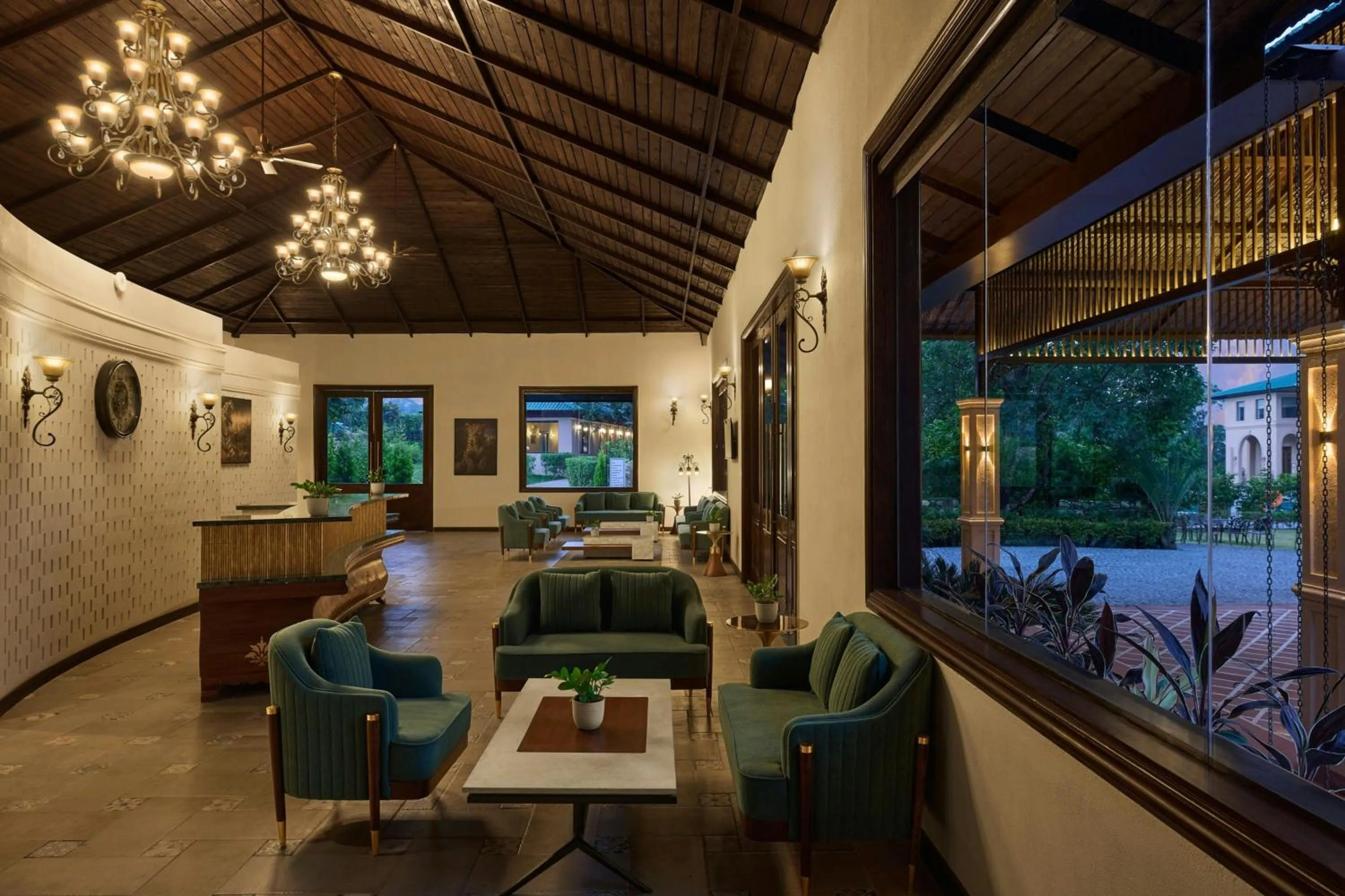 Lobby or reception in Debu's The Fern Resort & Spa, Jim Corbett, Series by Marriott