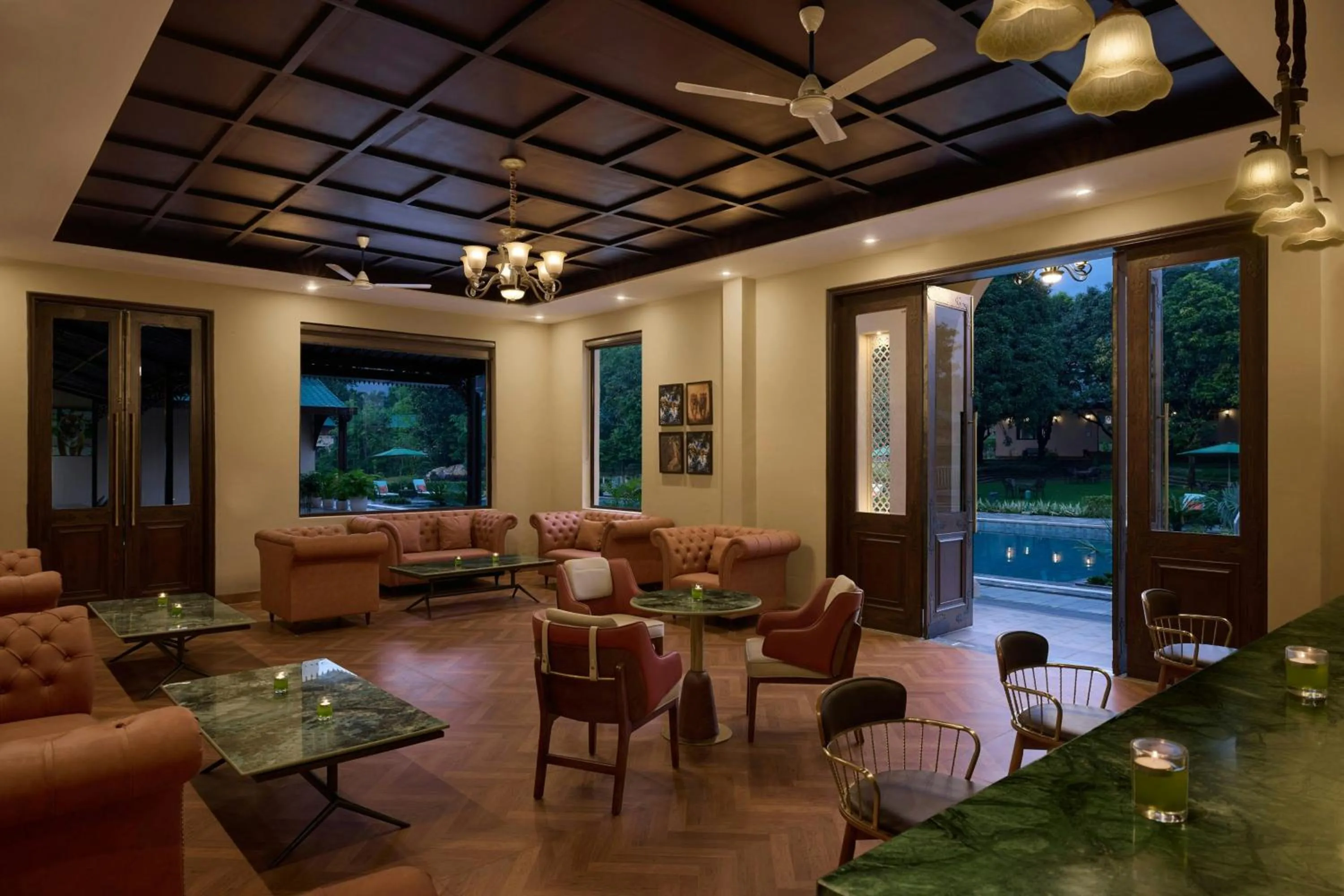 Lounge or bar in Debu's The Fern Resort & Spa, Jim Corbett, Series by Marriott
