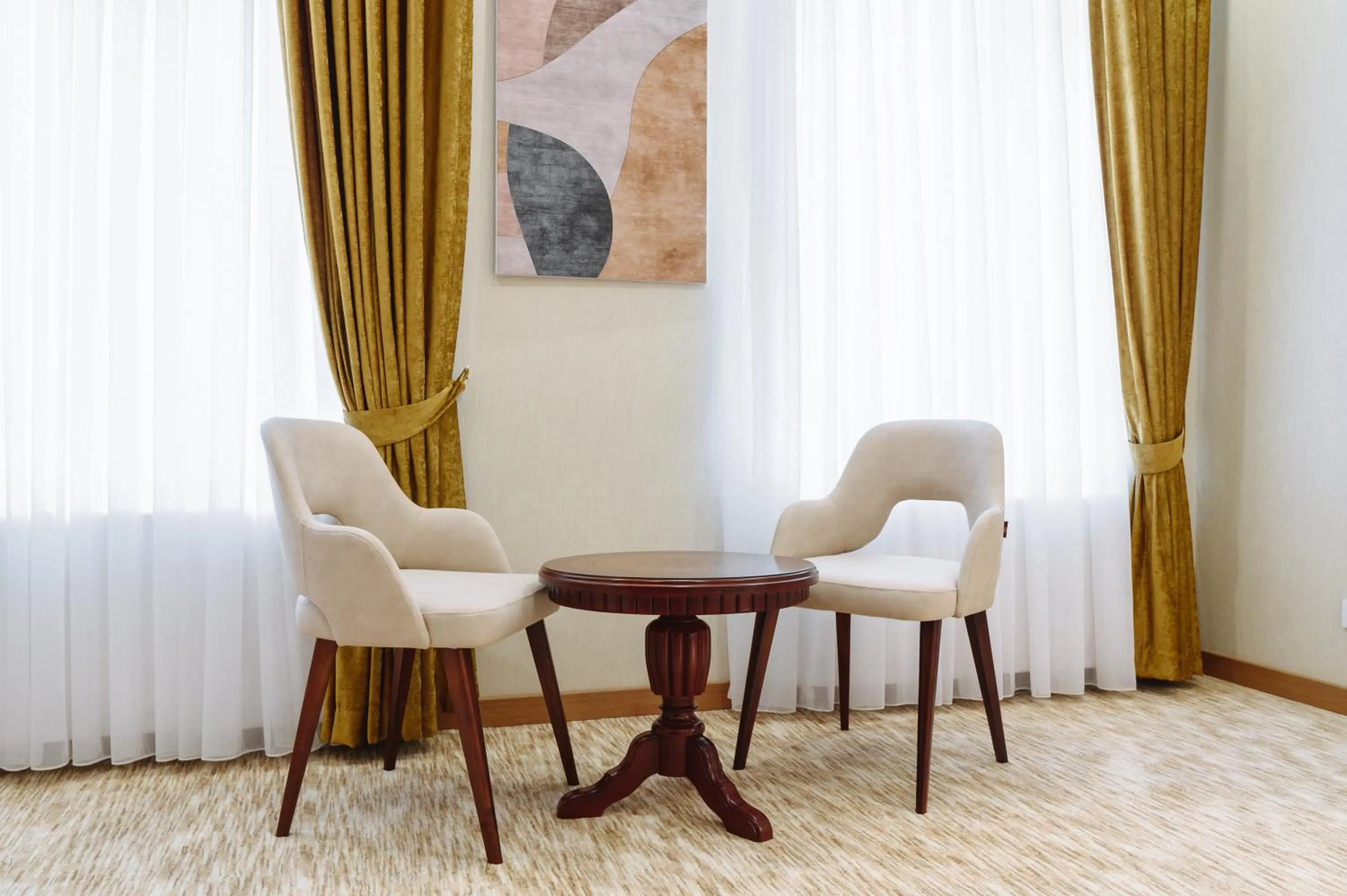 Seating area in Clouds Hotel