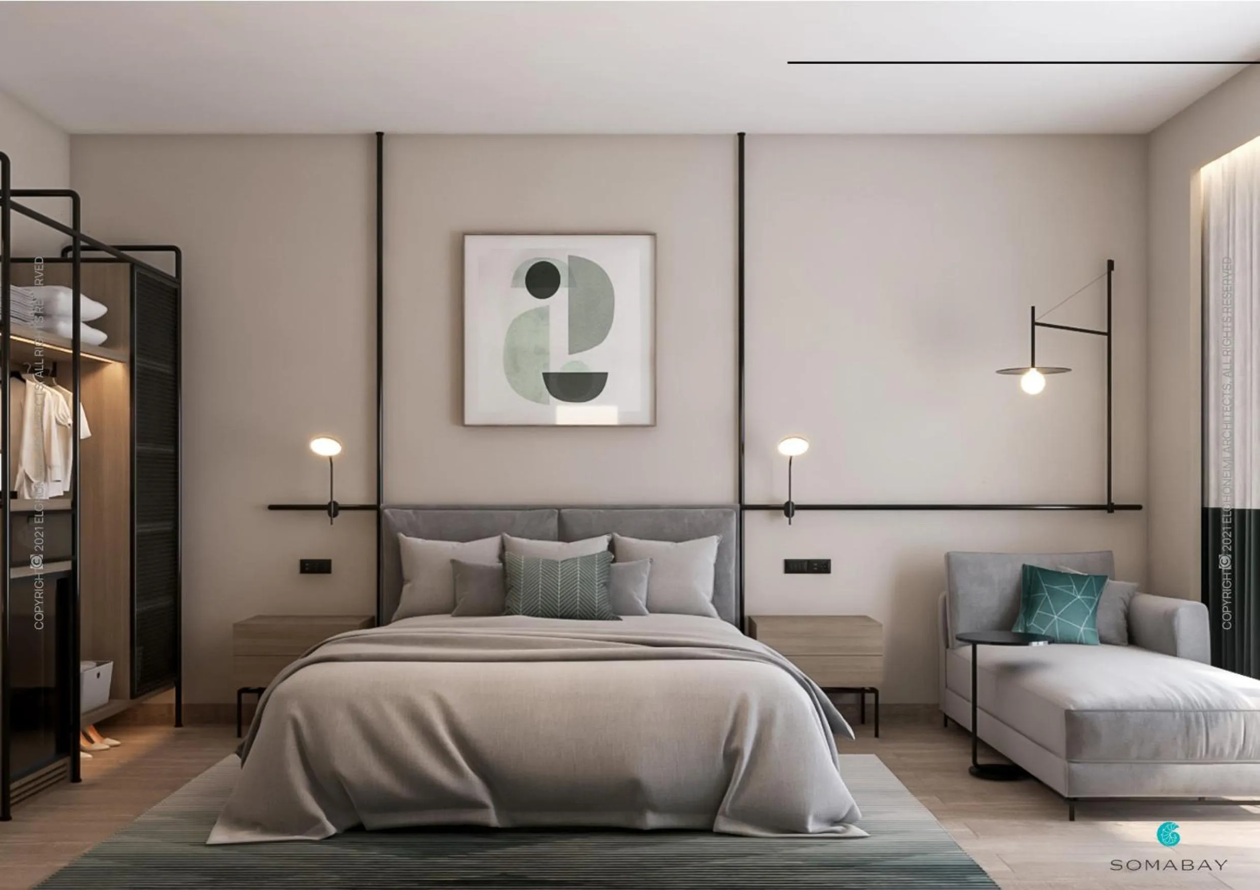 Bed in The Kaktus Somabay