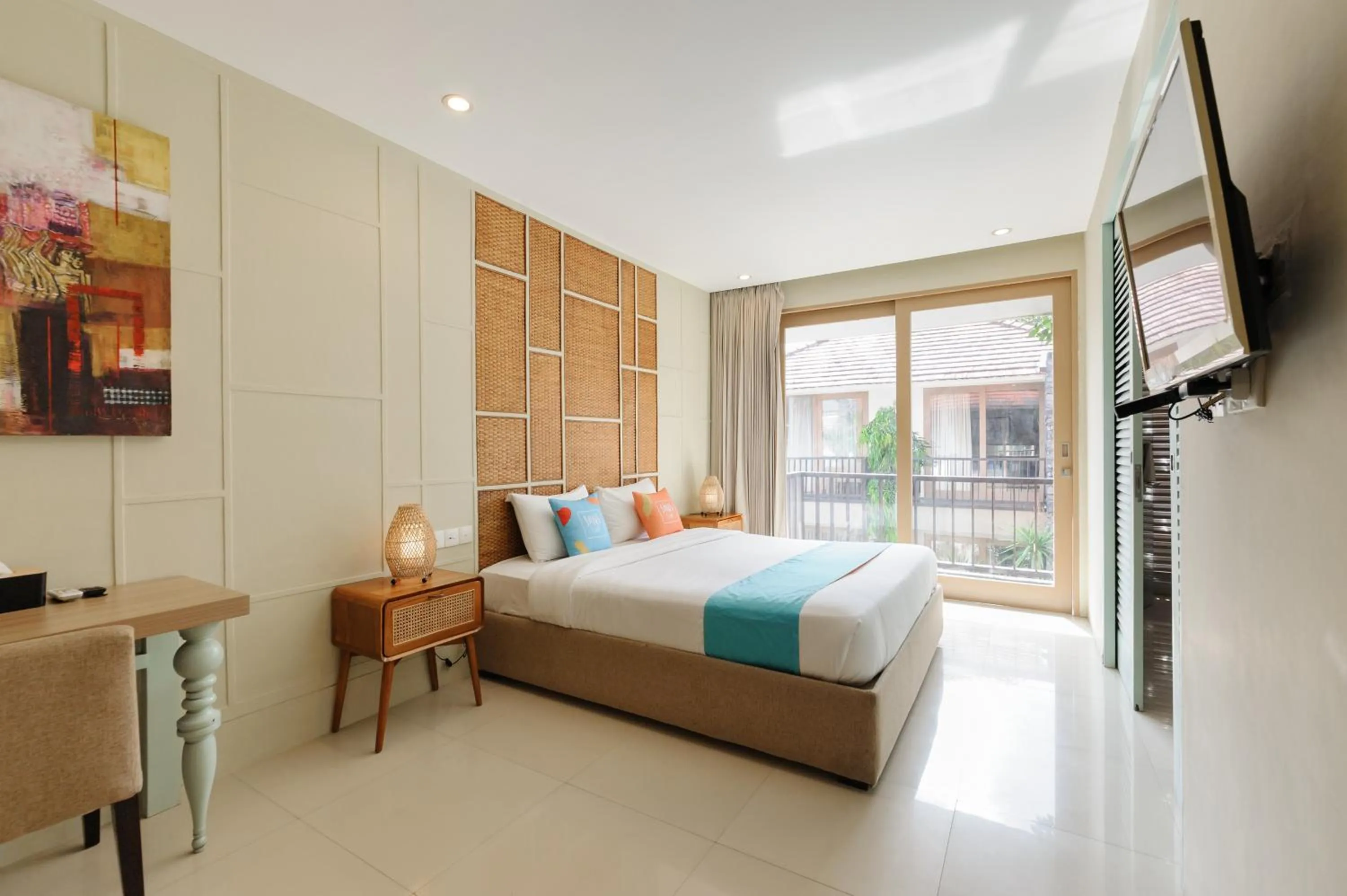 Bedroom, Bed in Sans Vibes Astana Residence Seminyak