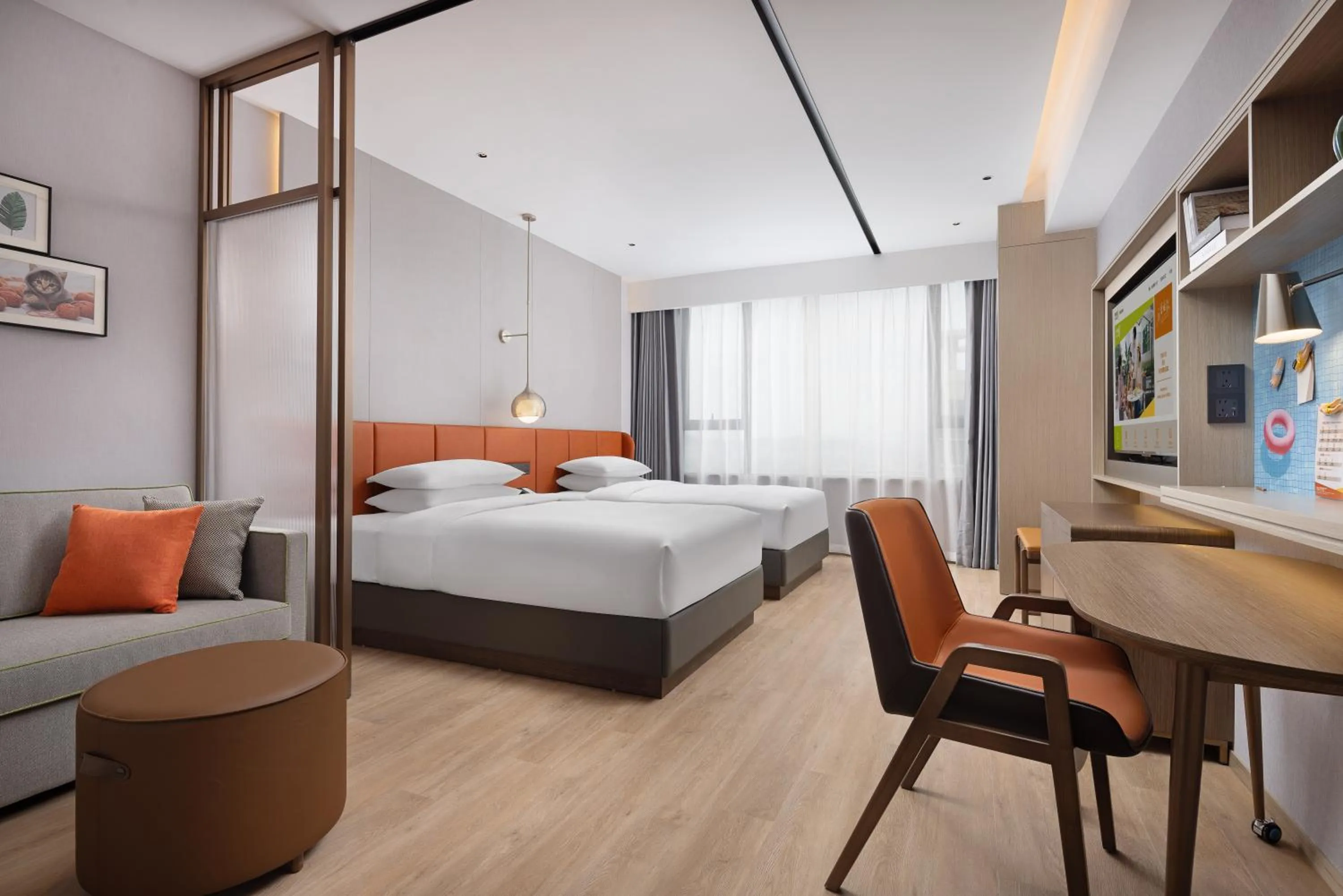 Bedroom, Bed in Home2 Suite by Hilton Chaozhou