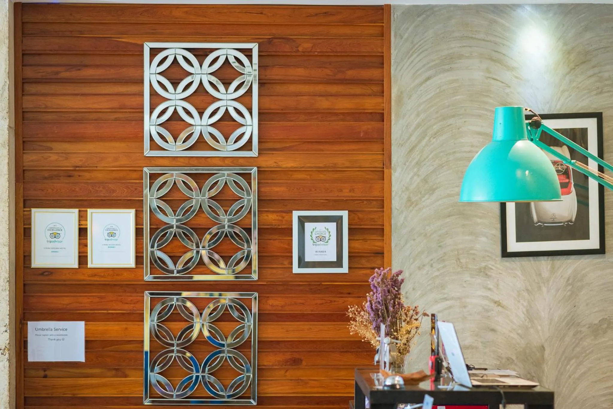 Decorative detail in S Park Design Hotel