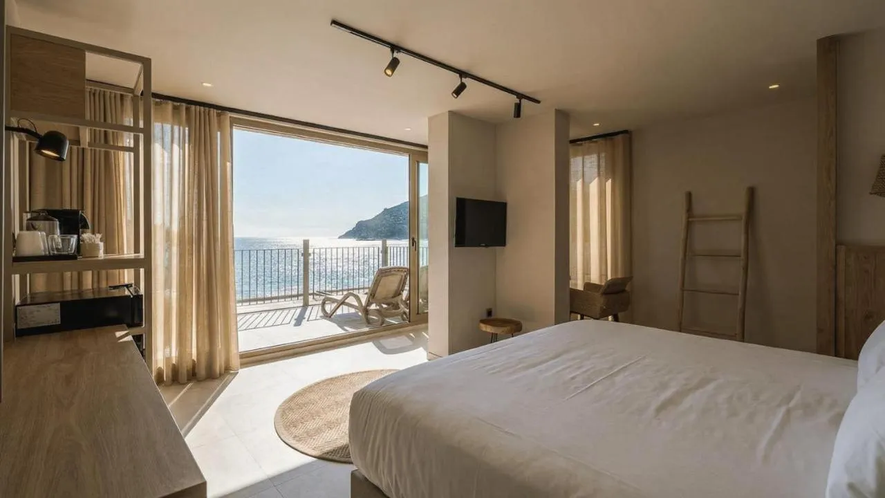 Bedroom, Bed in En Vie Beach Boutique Hotel - Adults Only