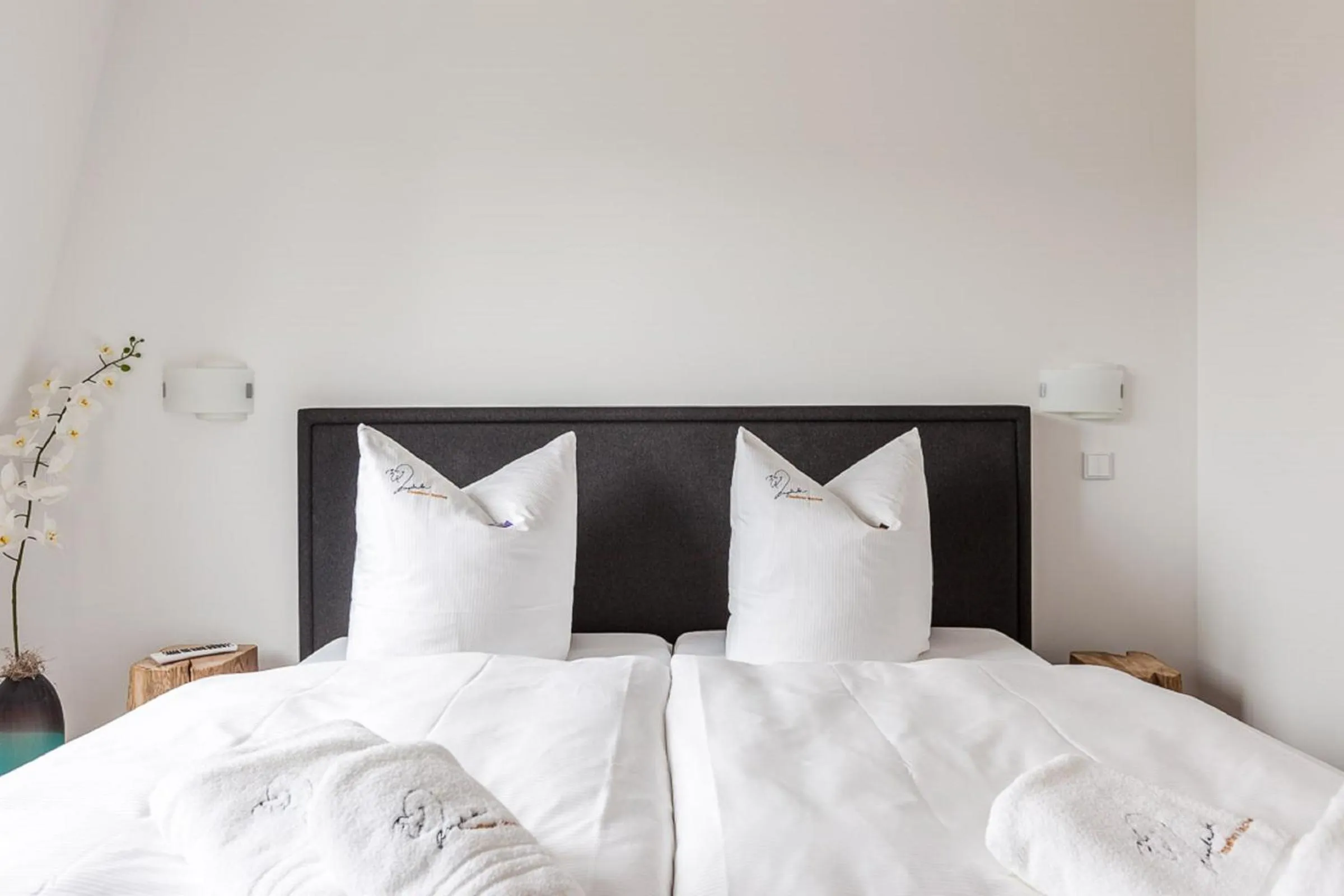 Bedroom, Bed in Ringelnatz Inselhotel