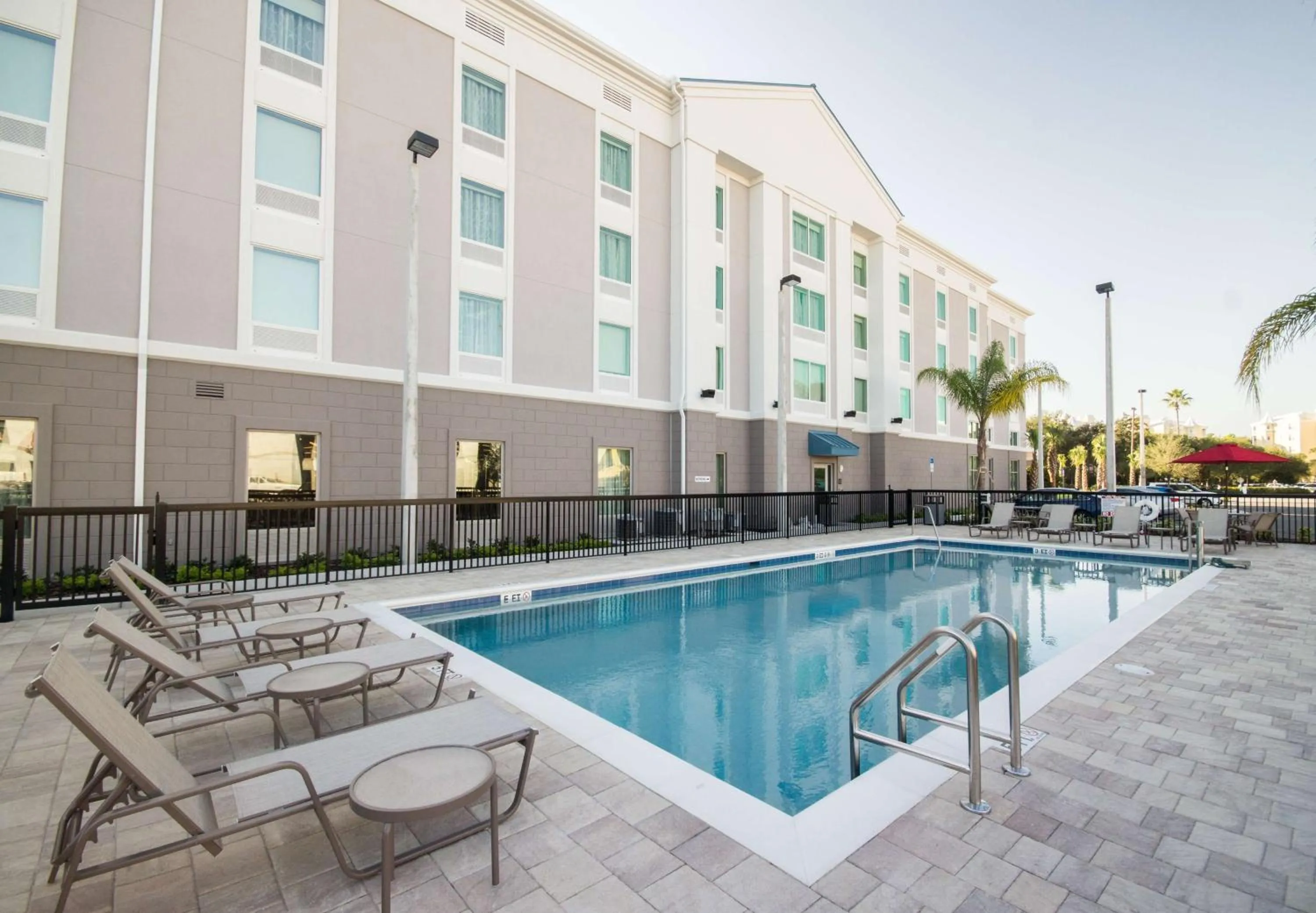 Pool view in Hampton Inn & Suites Orlando near SeaWorld