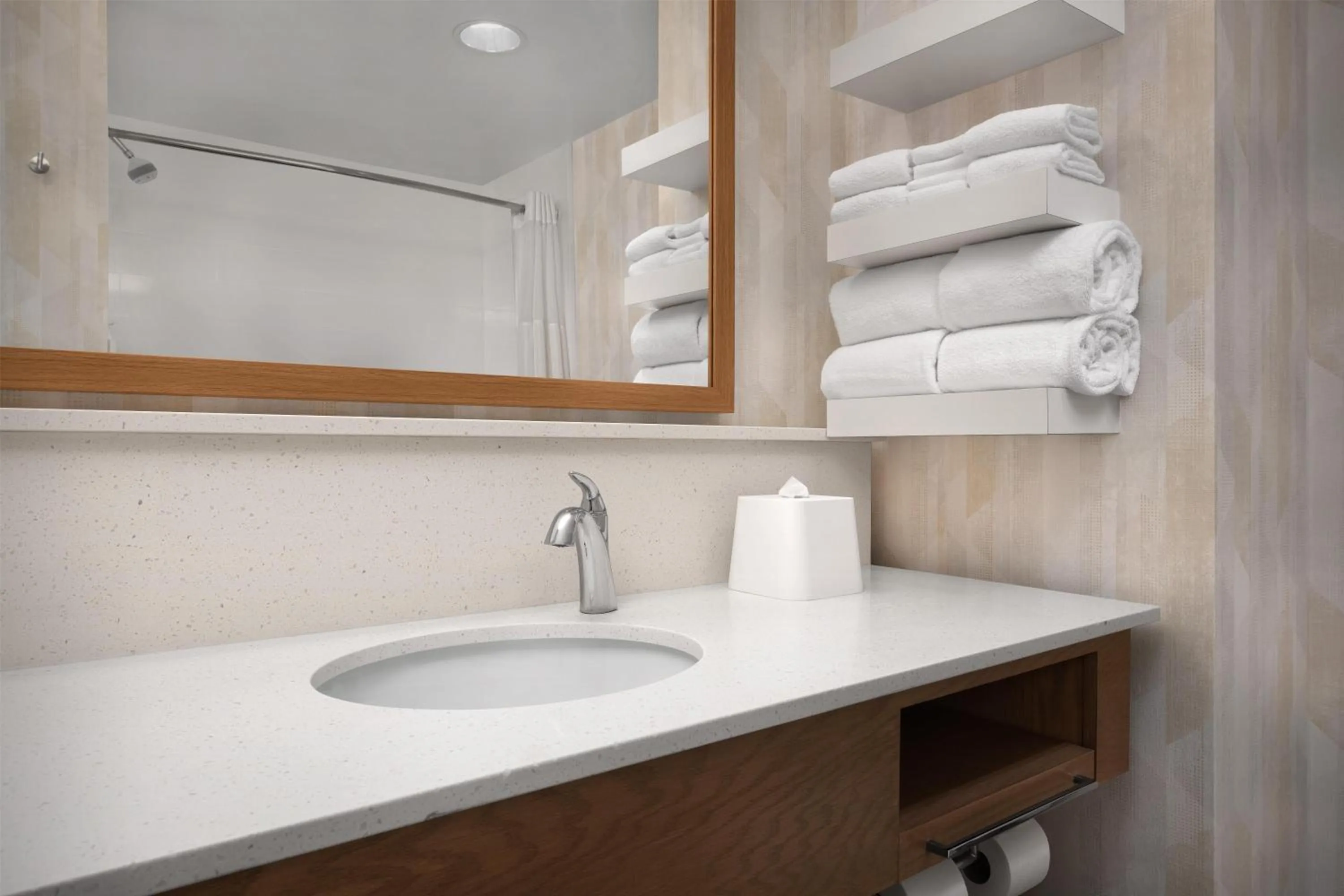 Bathroom in Hampton Inn & Suites Baltimore North/Timonium, MD