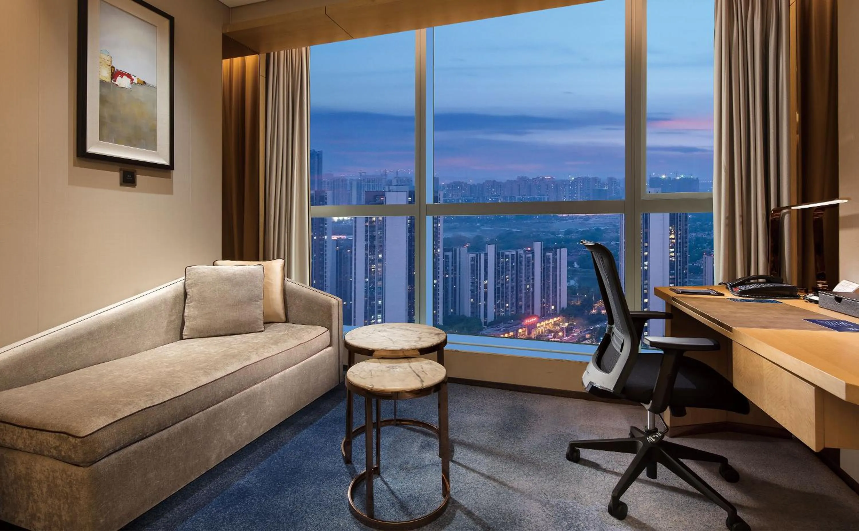 City view in Hilton Chengdu