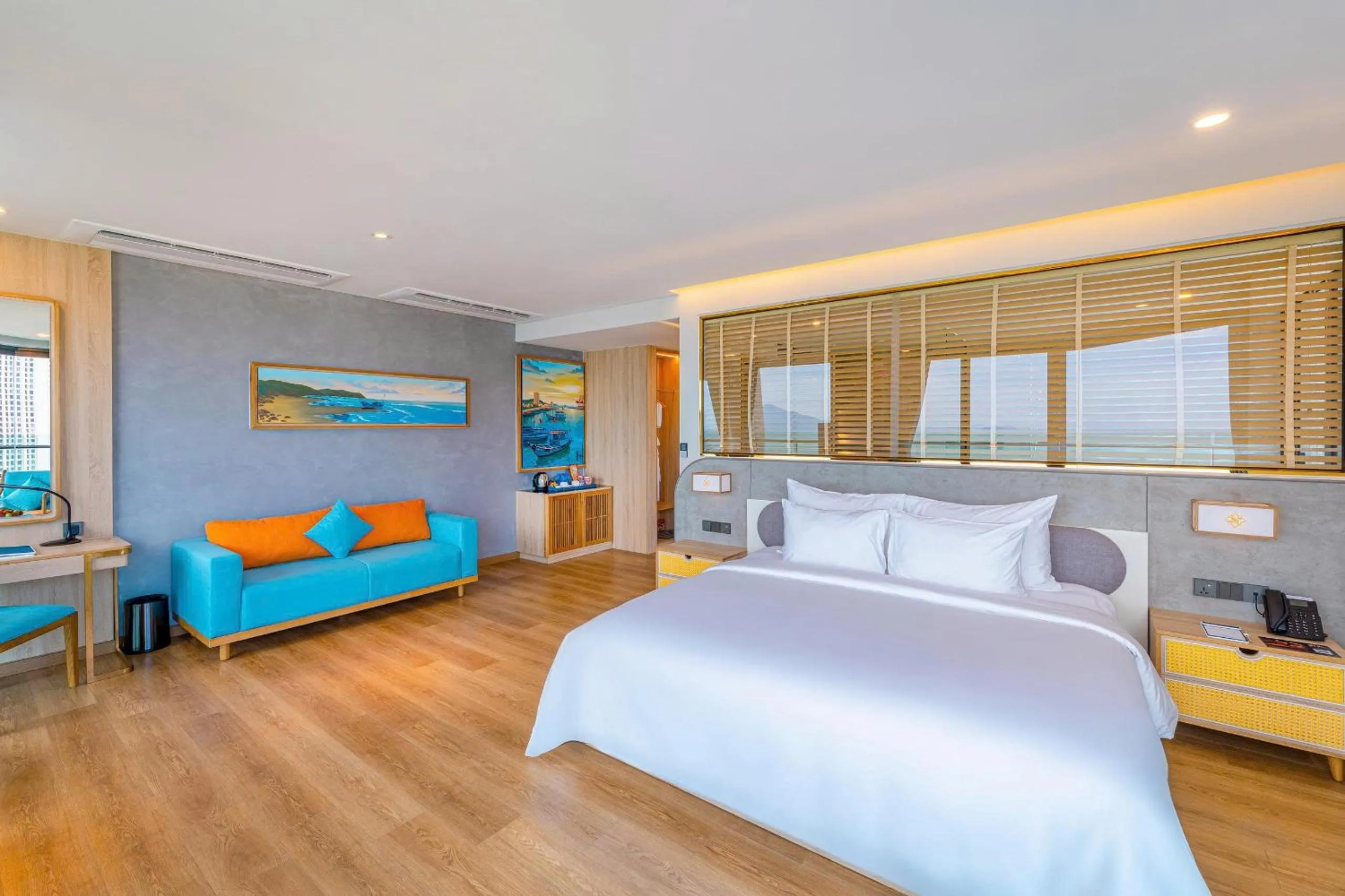 Bedroom, Bed in Sala Quy Nhon Beach Hotel