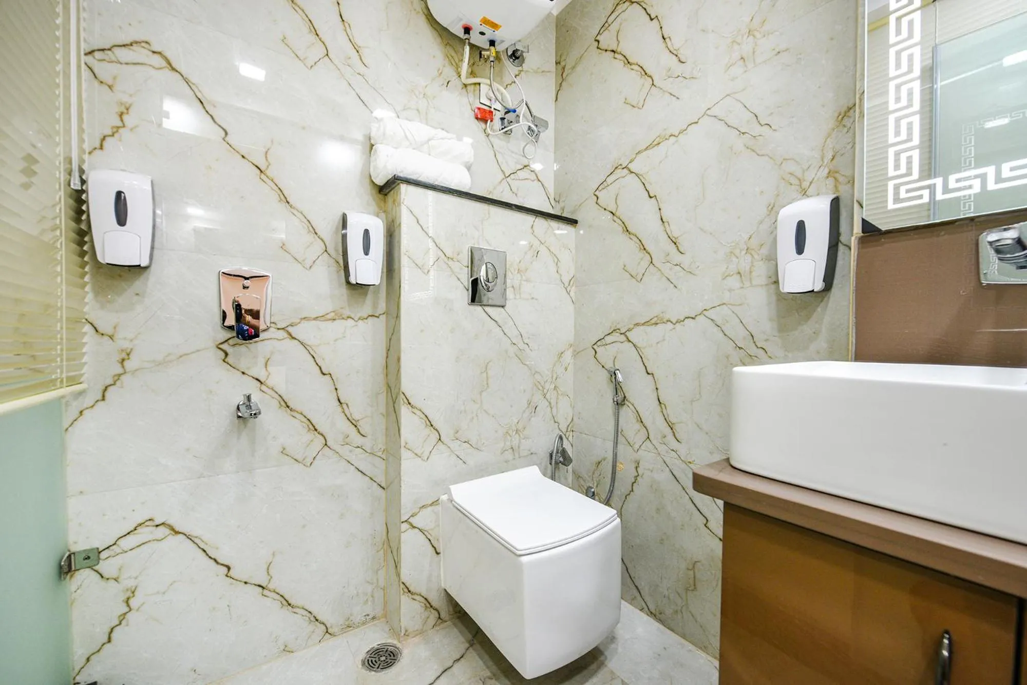 Bathroom in FabHotel Grand Palazzo Near Paschim Vihar