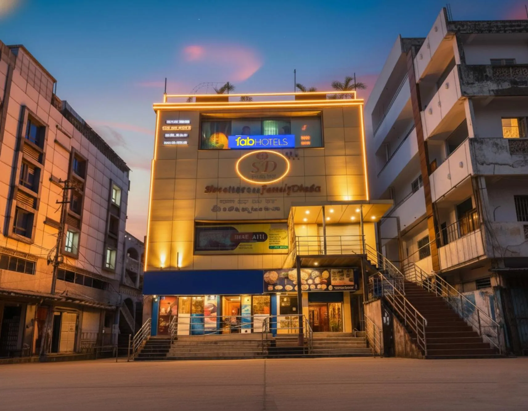 Property building in FabHotel Prime Adhirath Grand-Nr Madhapur-Hitech CIty