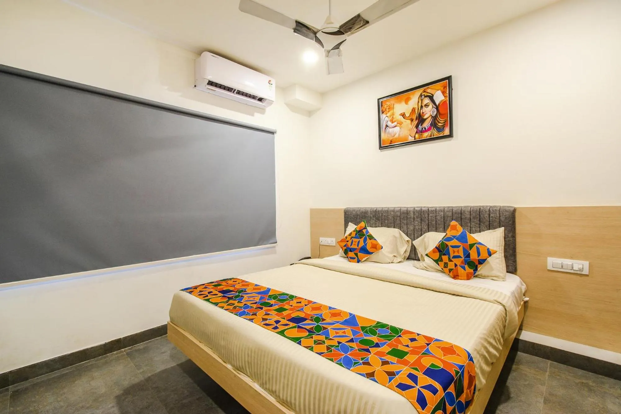 Bed in FabHotel Prime Adhirath Grand-Nr Madhapur-Hitech CIty