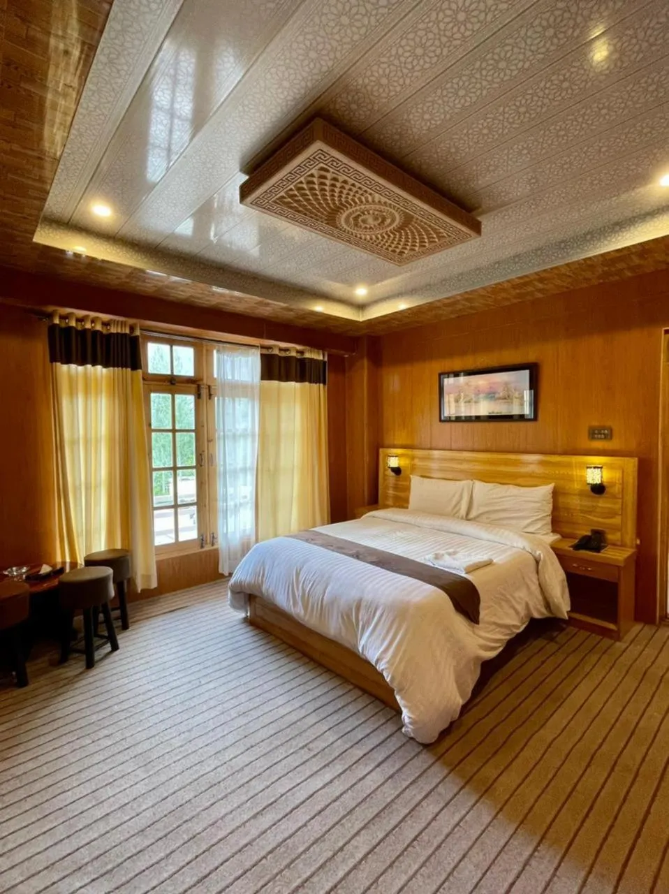 Bed in Hunza Elites hotel