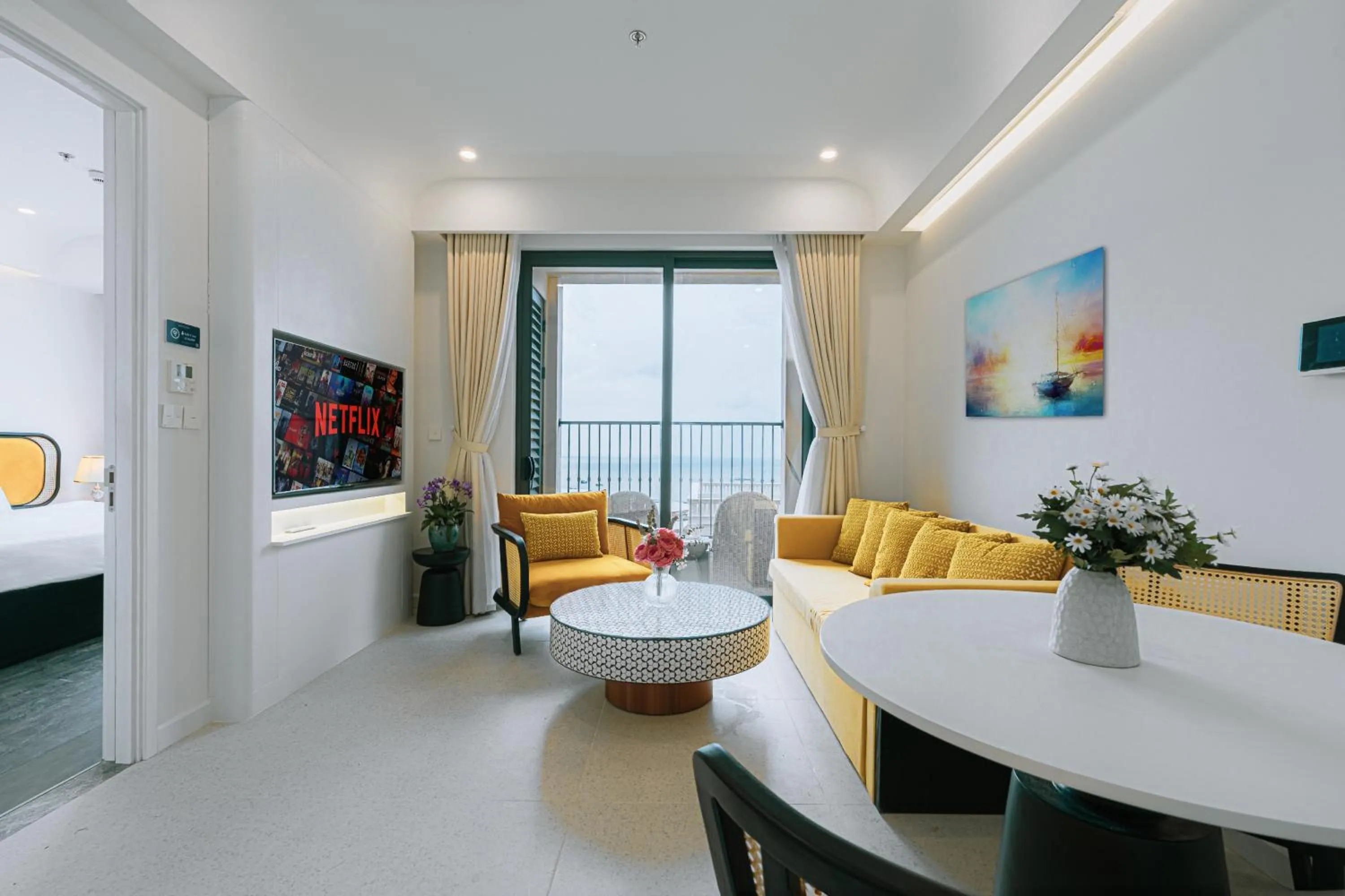 Living room, Bed in Sole Casa Phu Quoc