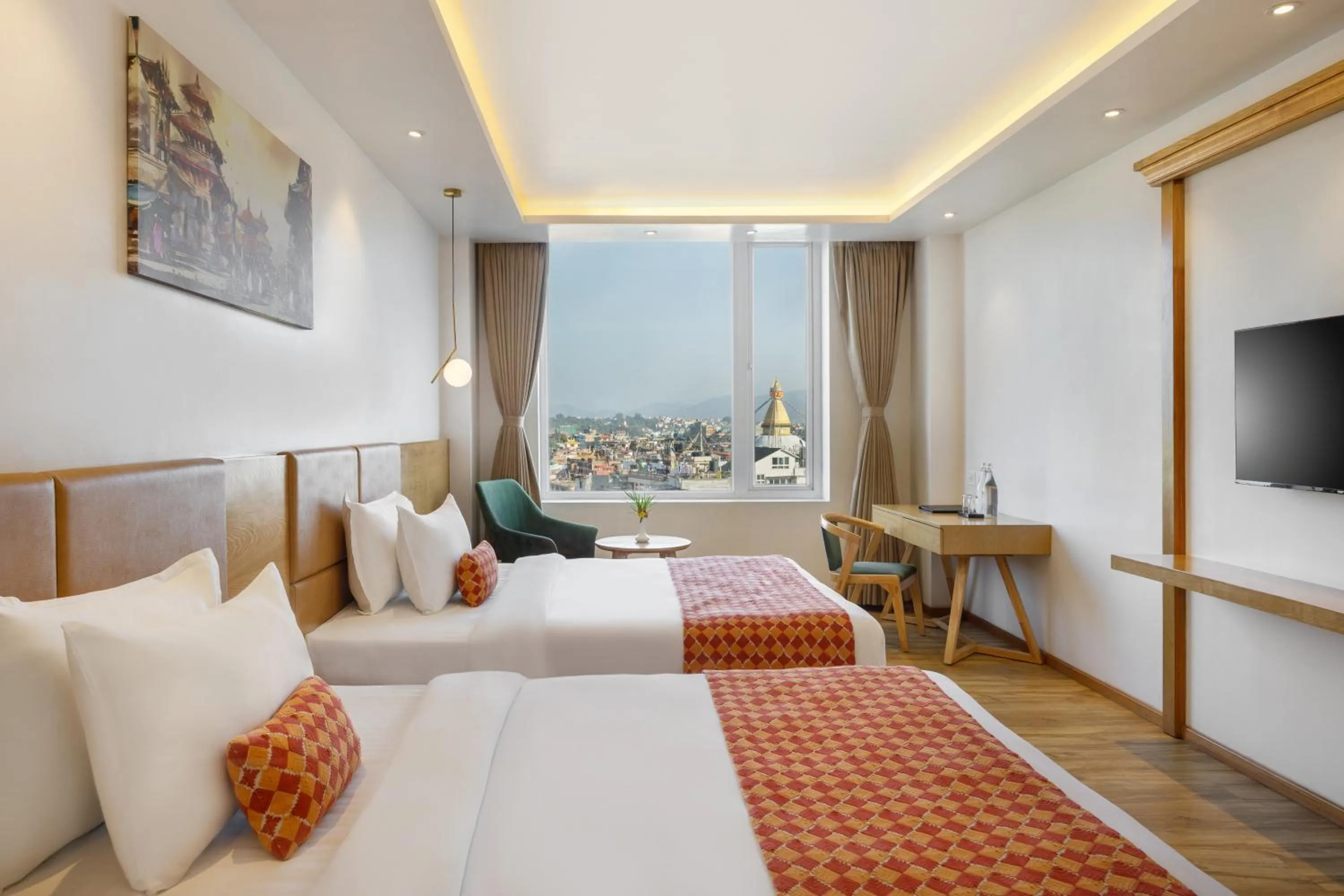 View (from property/room), Bed in Hotel Anuttara