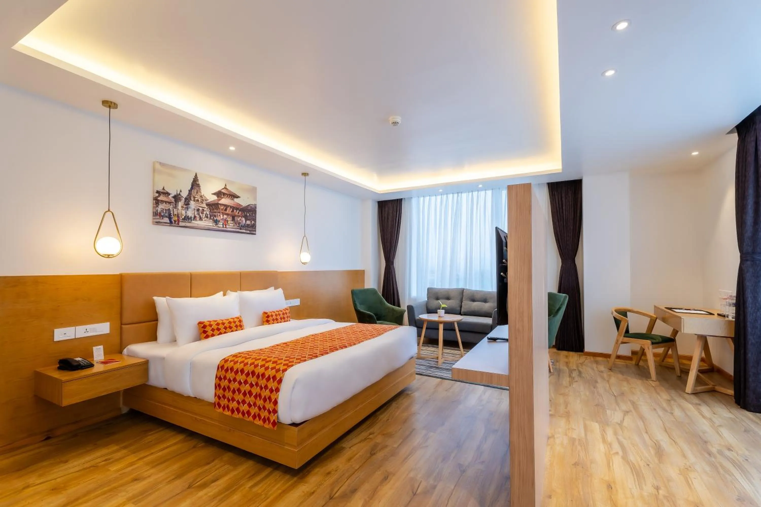 Bed in Hotel Anuttara