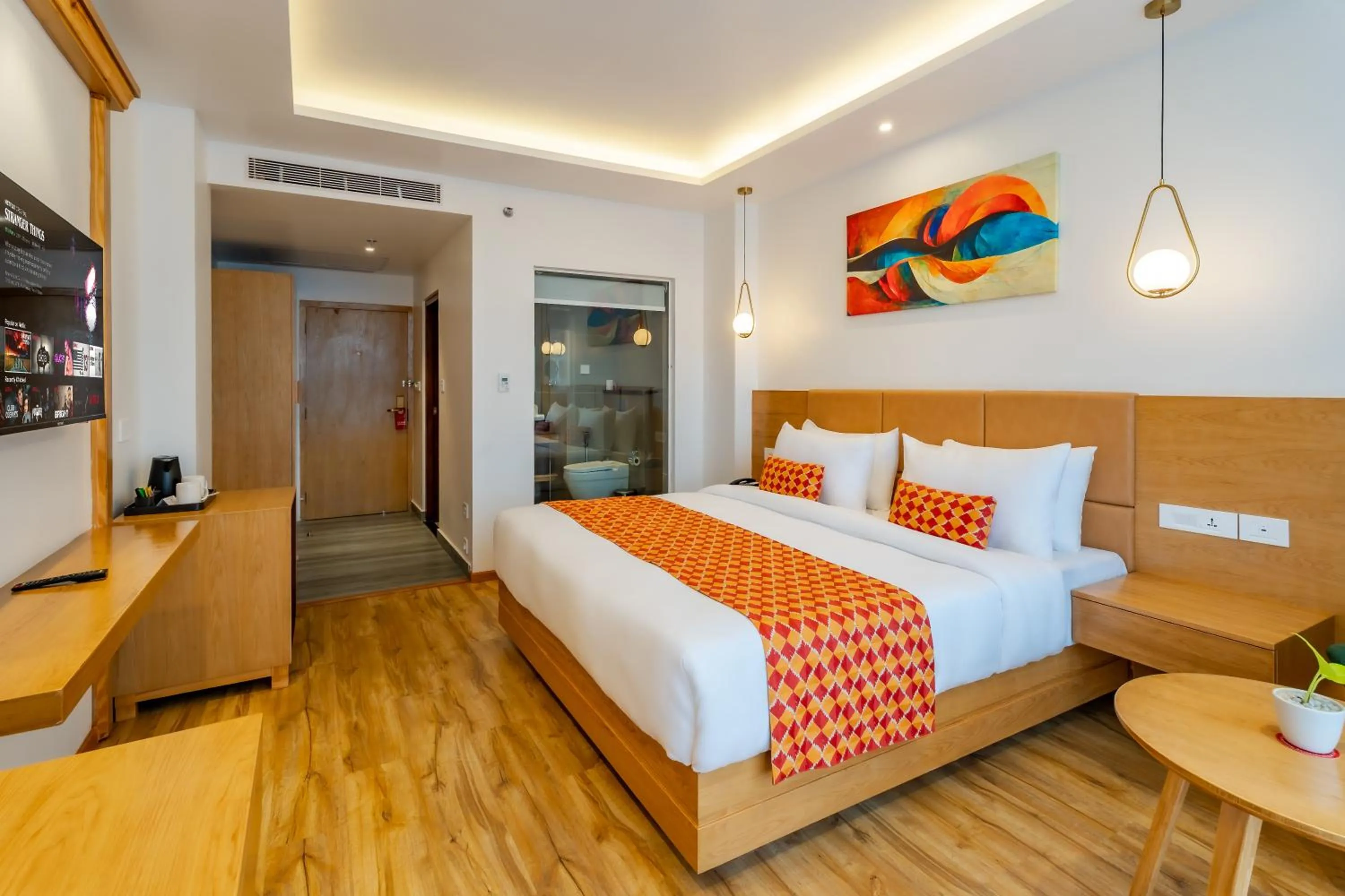 Bed in Hotel Anuttara