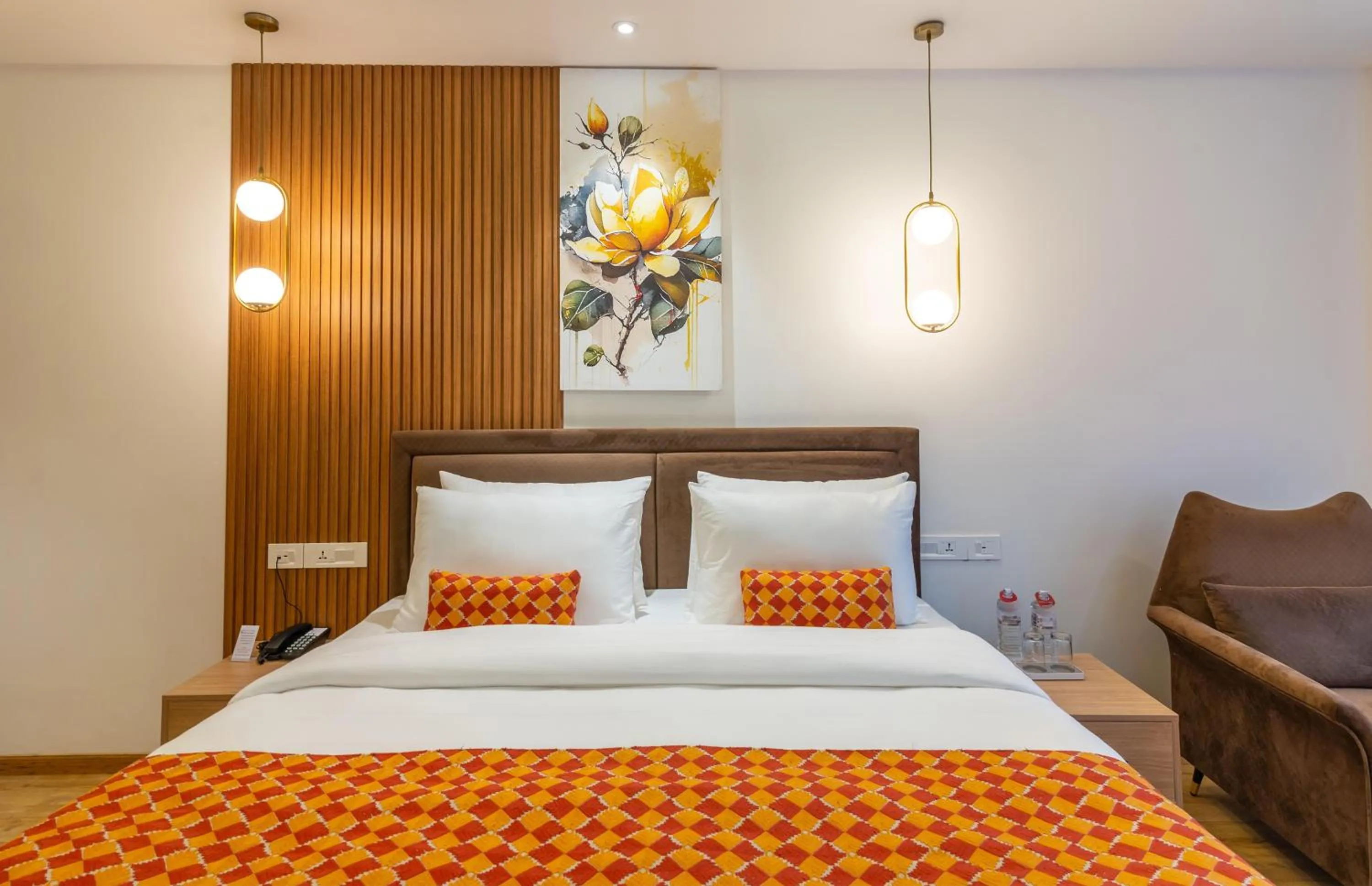 Bed in Hotel Anuttara