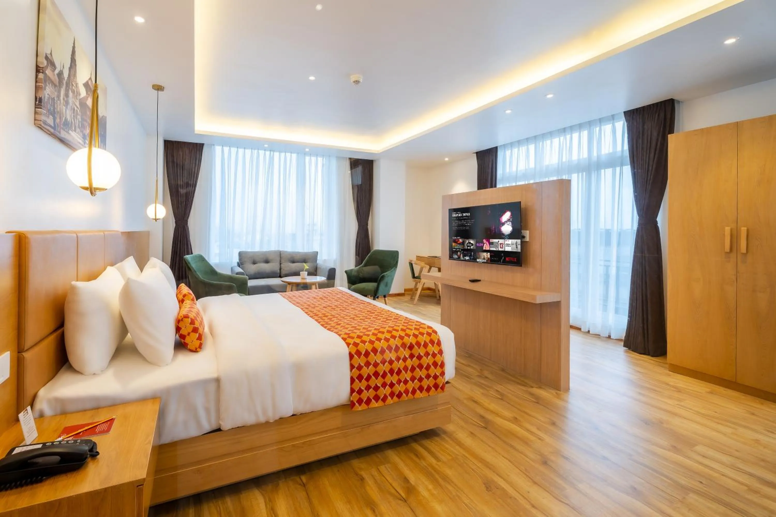 Bed in Hotel Anuttara