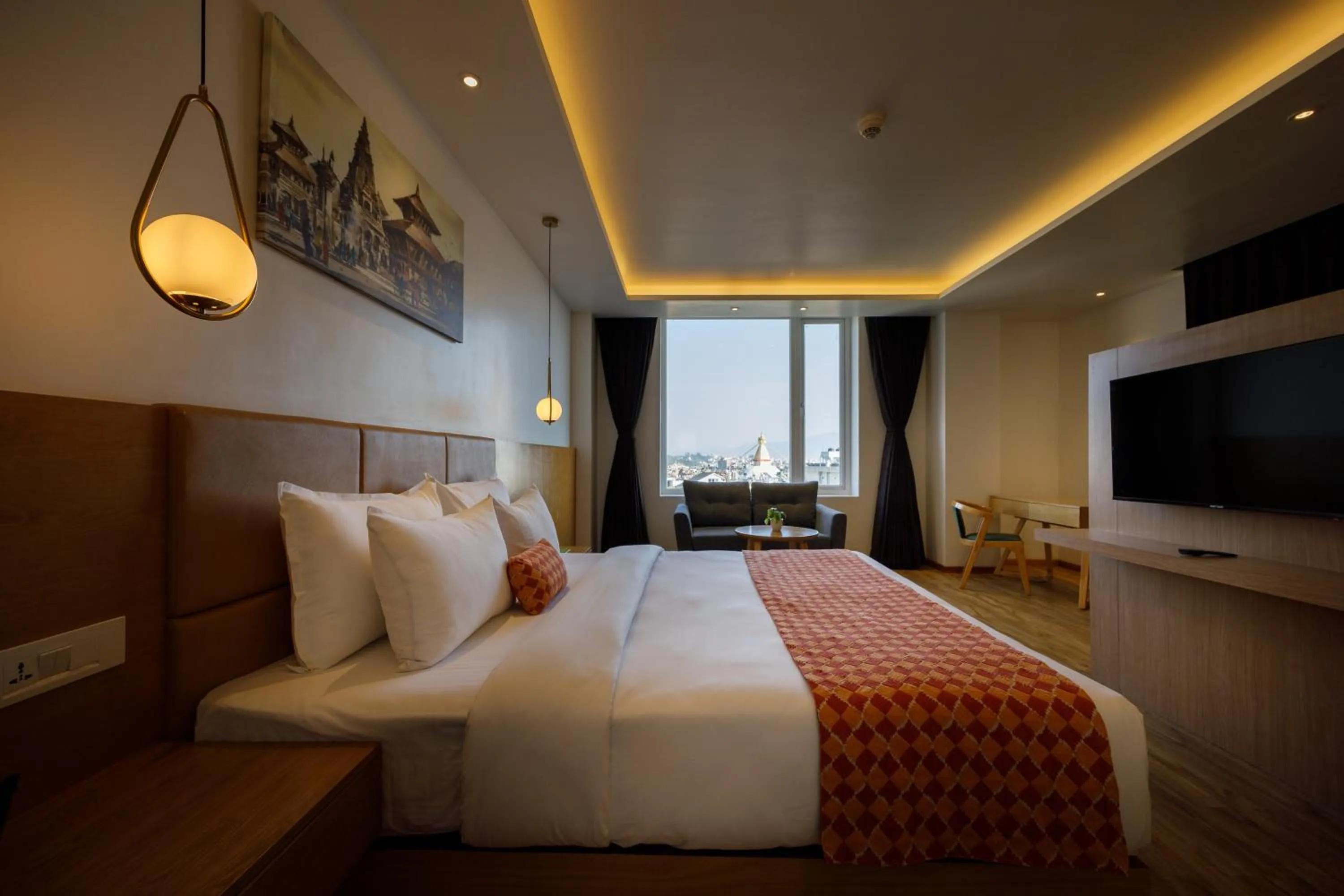 Bed in Hotel Anuttara