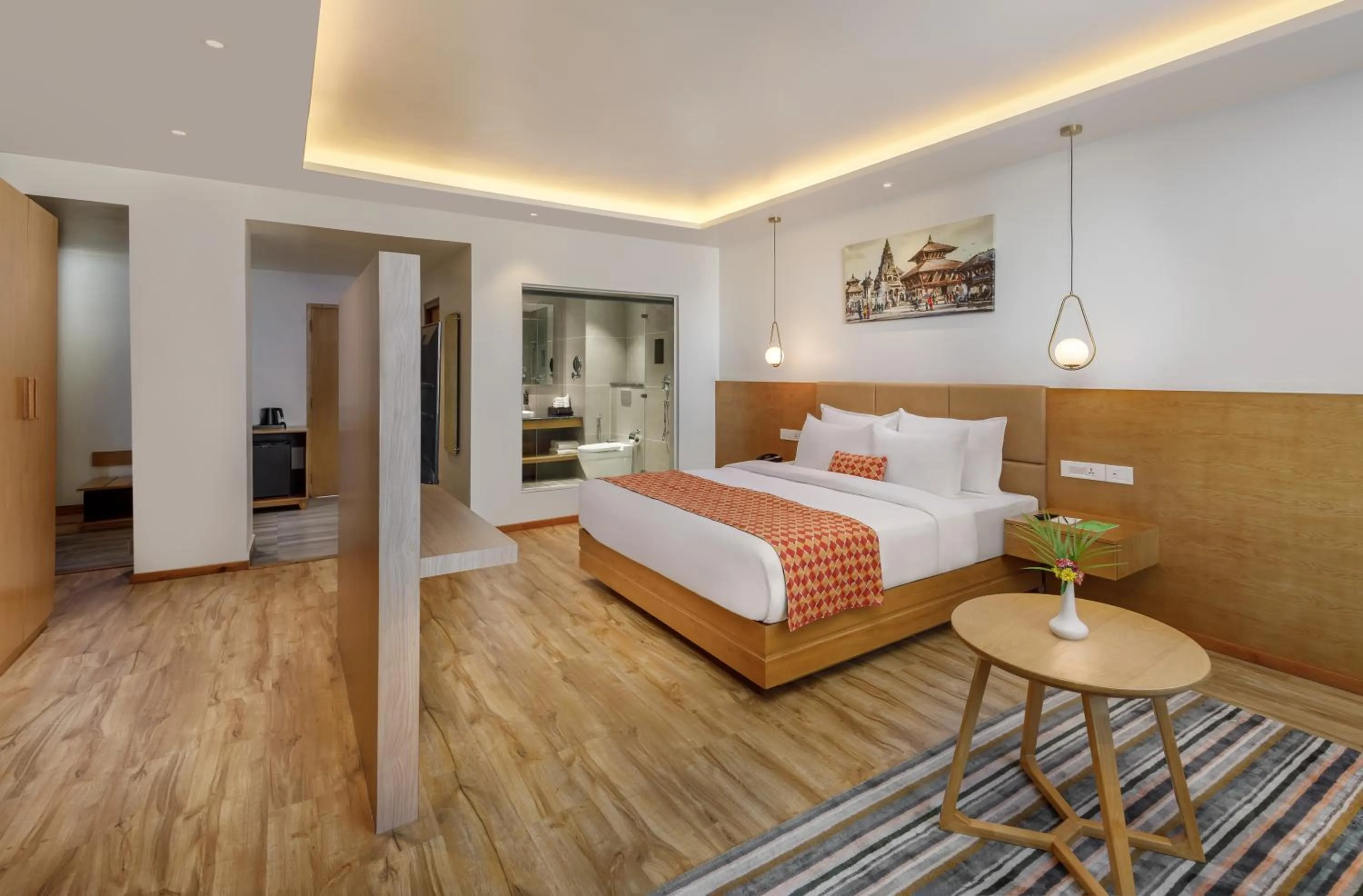 Bed in Hotel Anuttara