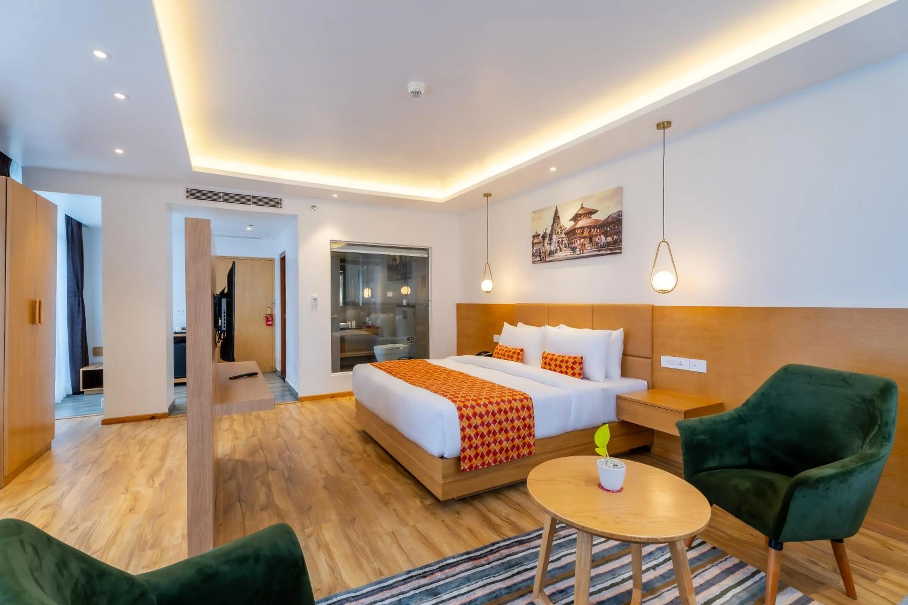 Bed in Hotel Anuttara