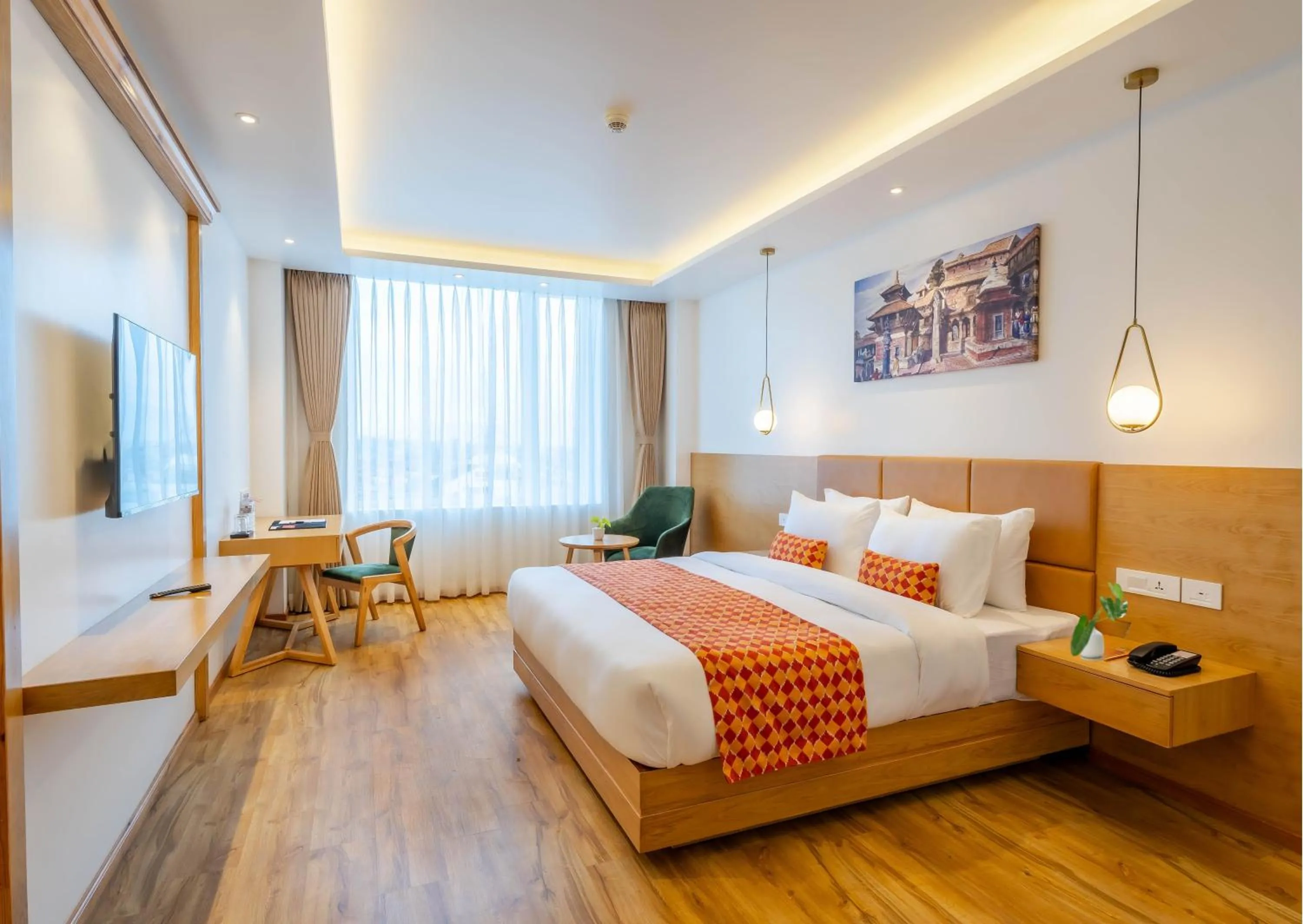 Bed in Hotel Anuttara