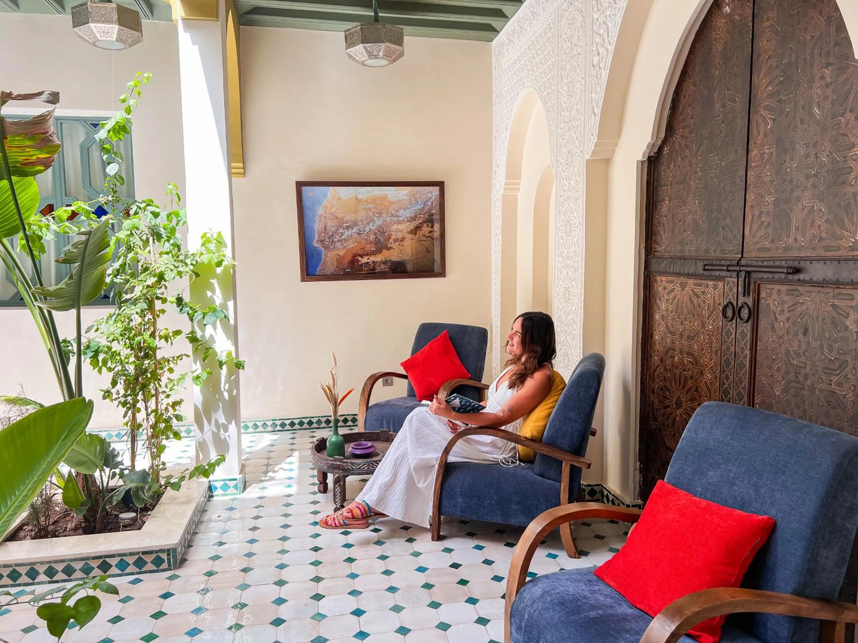 Seating area in Riad Kech One & Spa