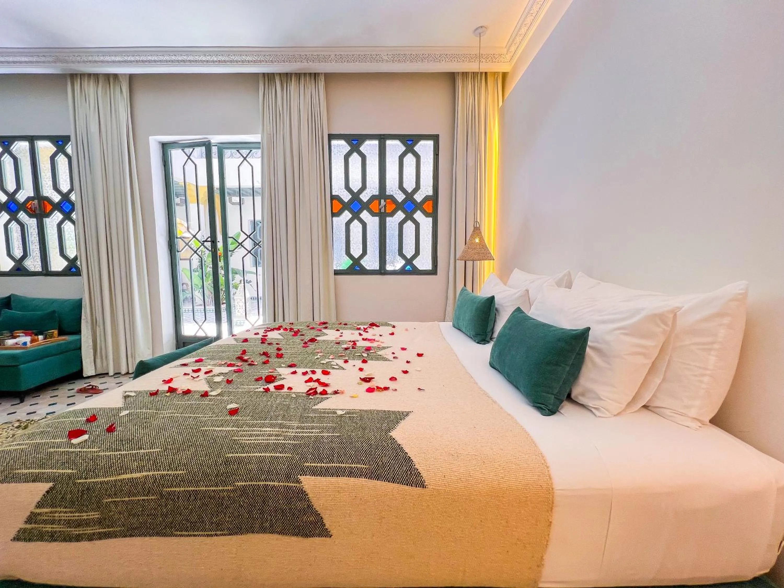 Bed in Riad Kech One & Spa