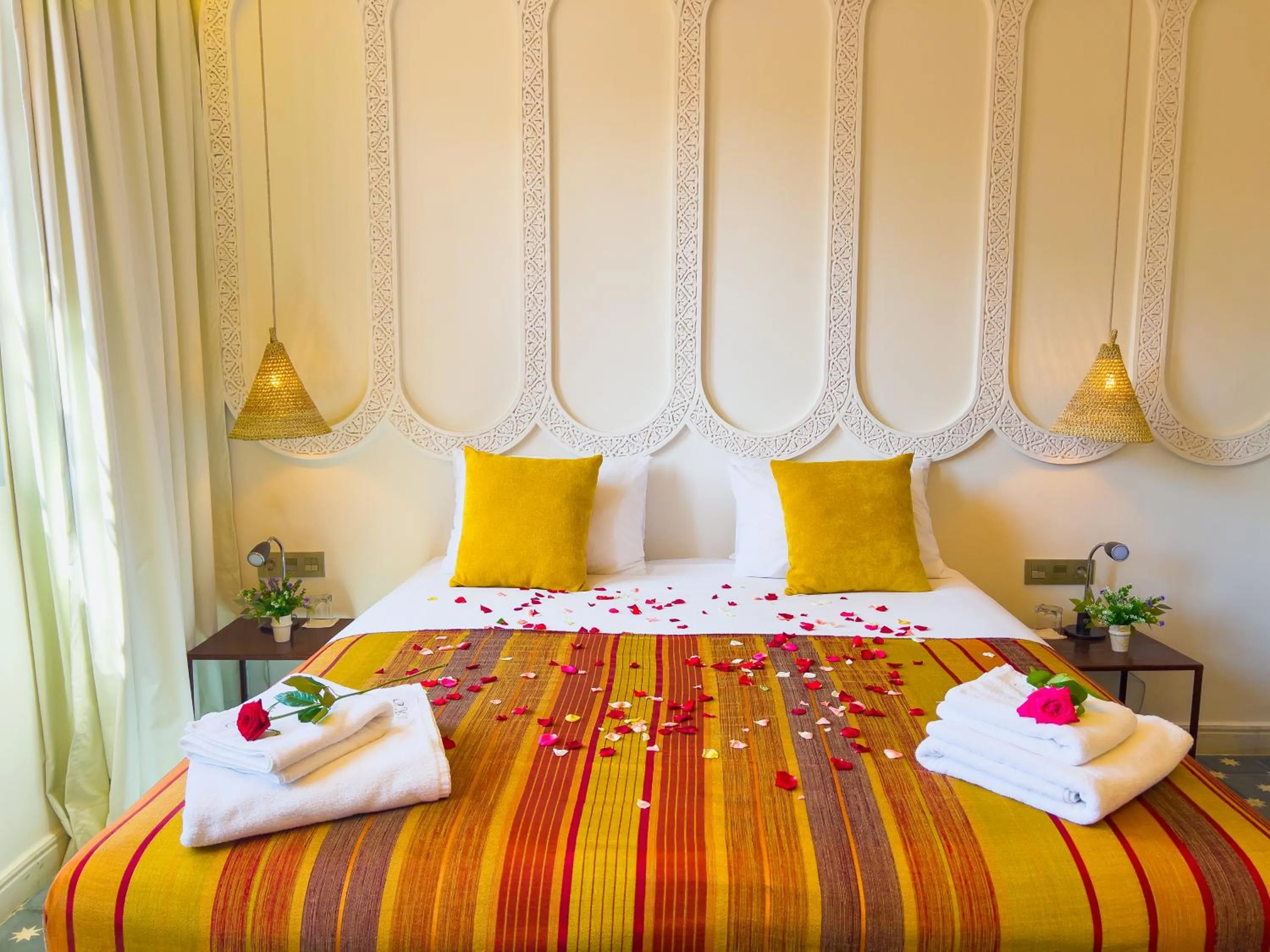 Bed in Riad Kech One & Spa