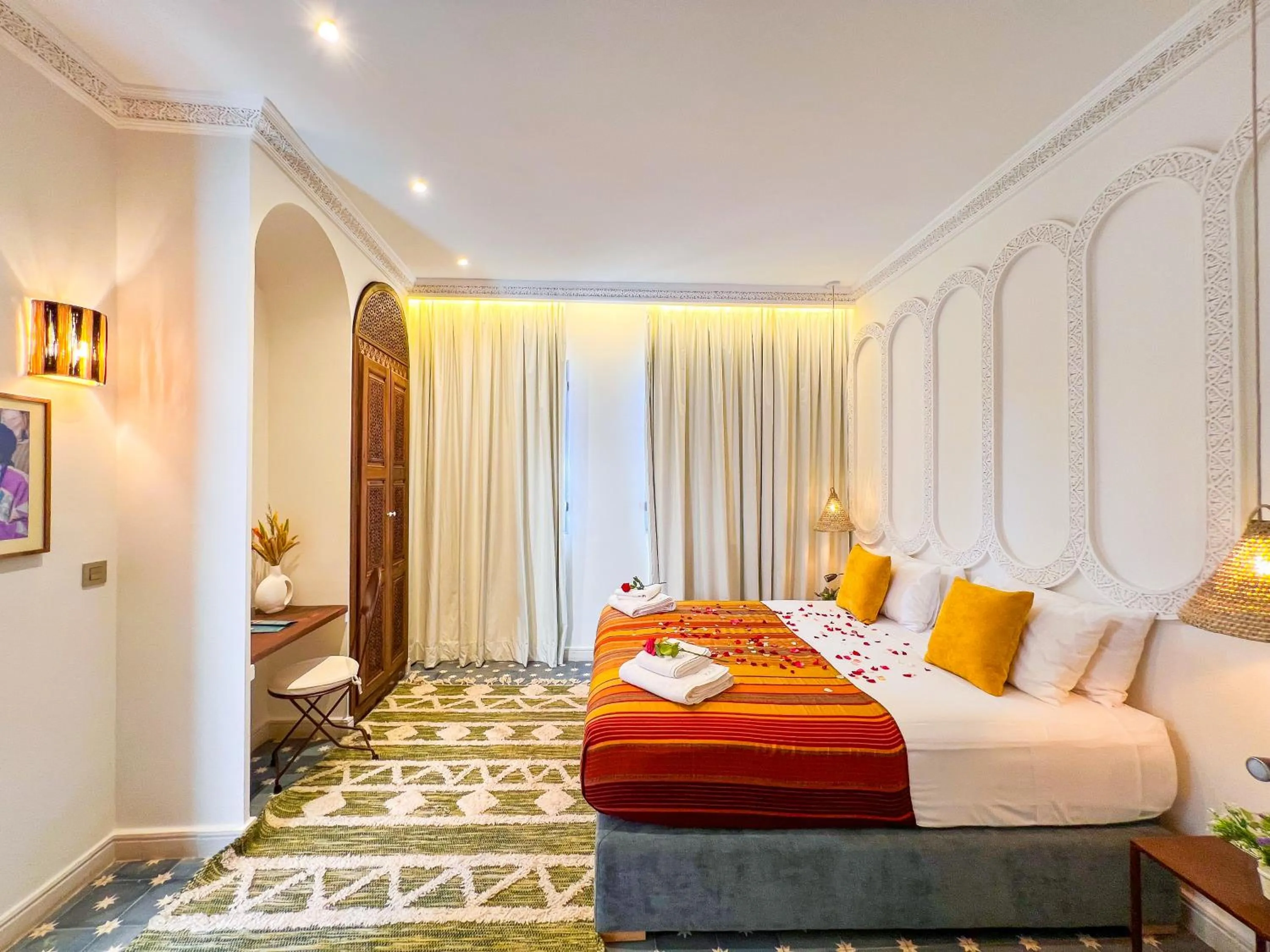 Bed in Riad Kech One & Spa