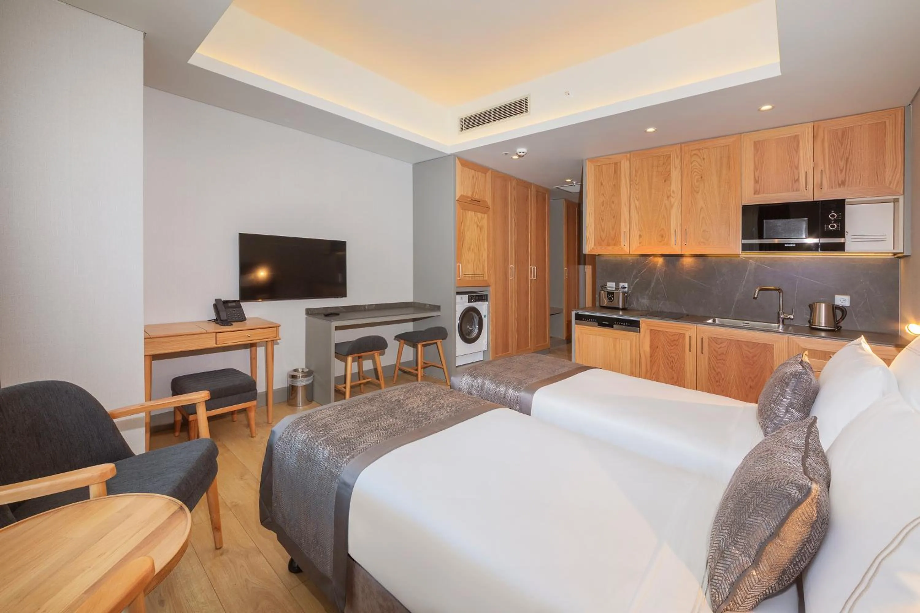 Bed in Meroddi Beyoğlu Residence