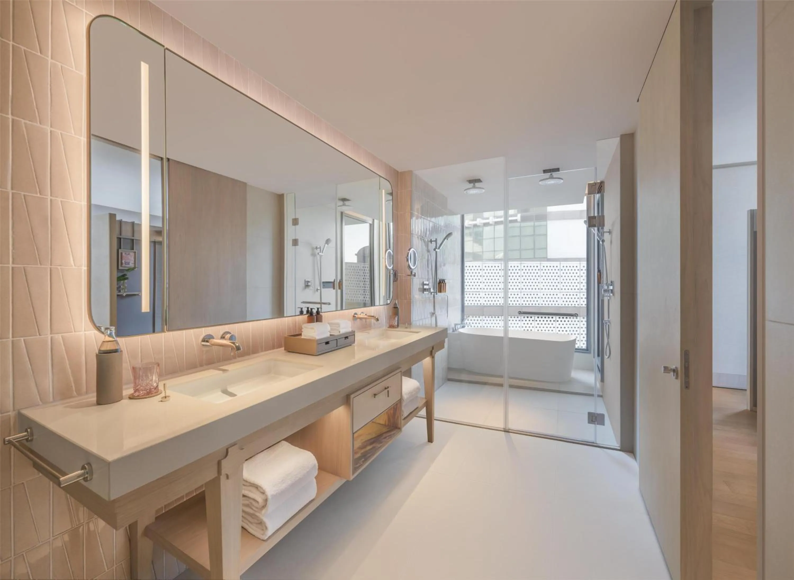 Bathroom, Bed in Kromo Bangkok, Curio Collection By Hilton