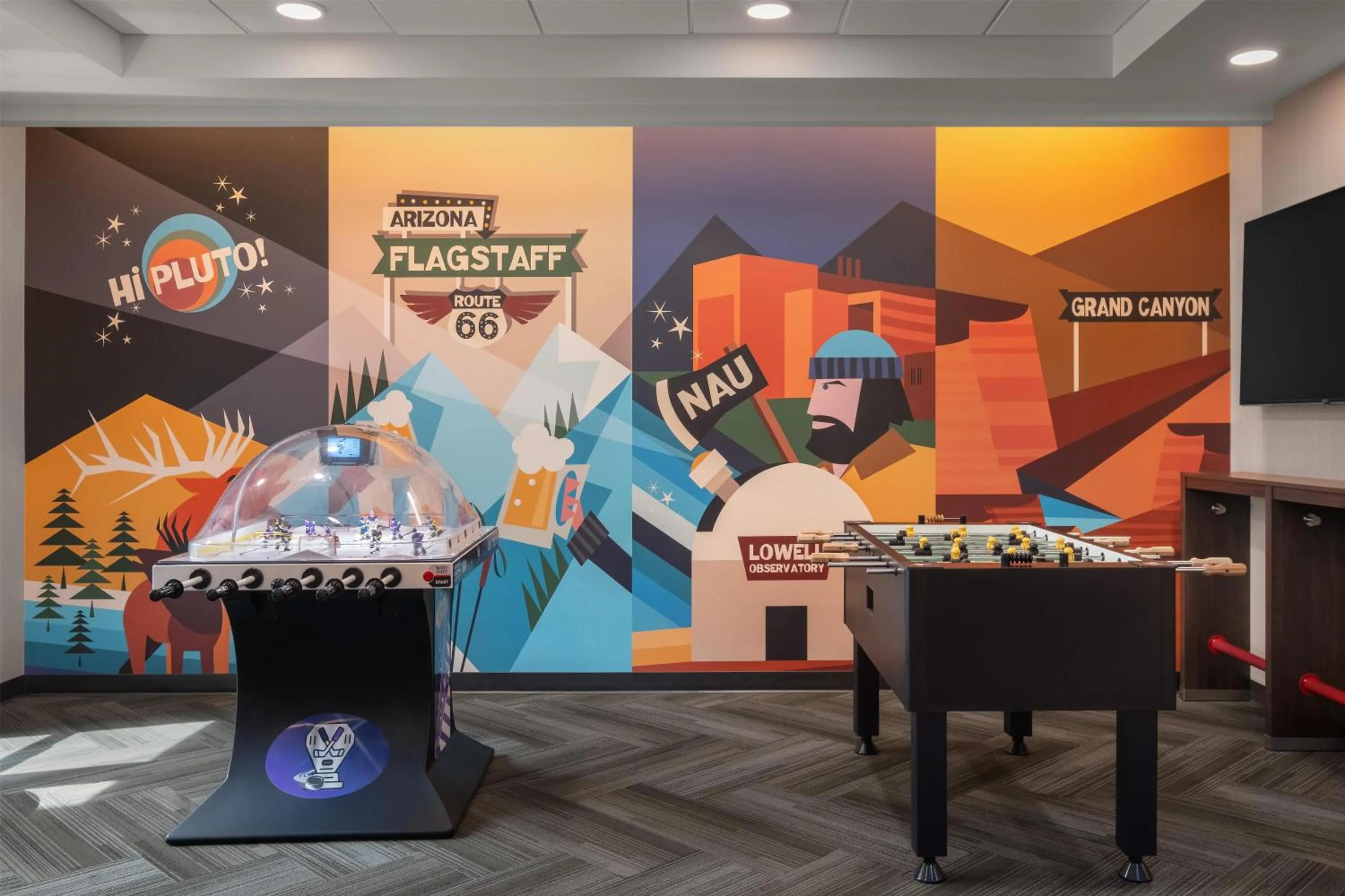 Game Room in Home2 Suites By Hilton Flagstaff