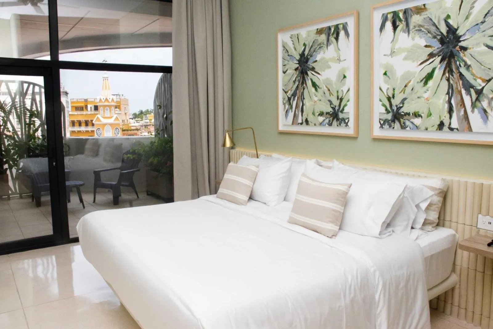 View (from property/room), Bed in Terrazas Hotel Boutique
