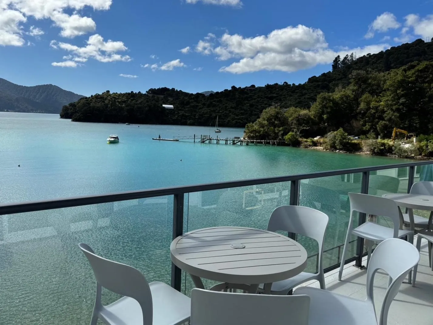 Seating area in Te Mahia Bay Resort