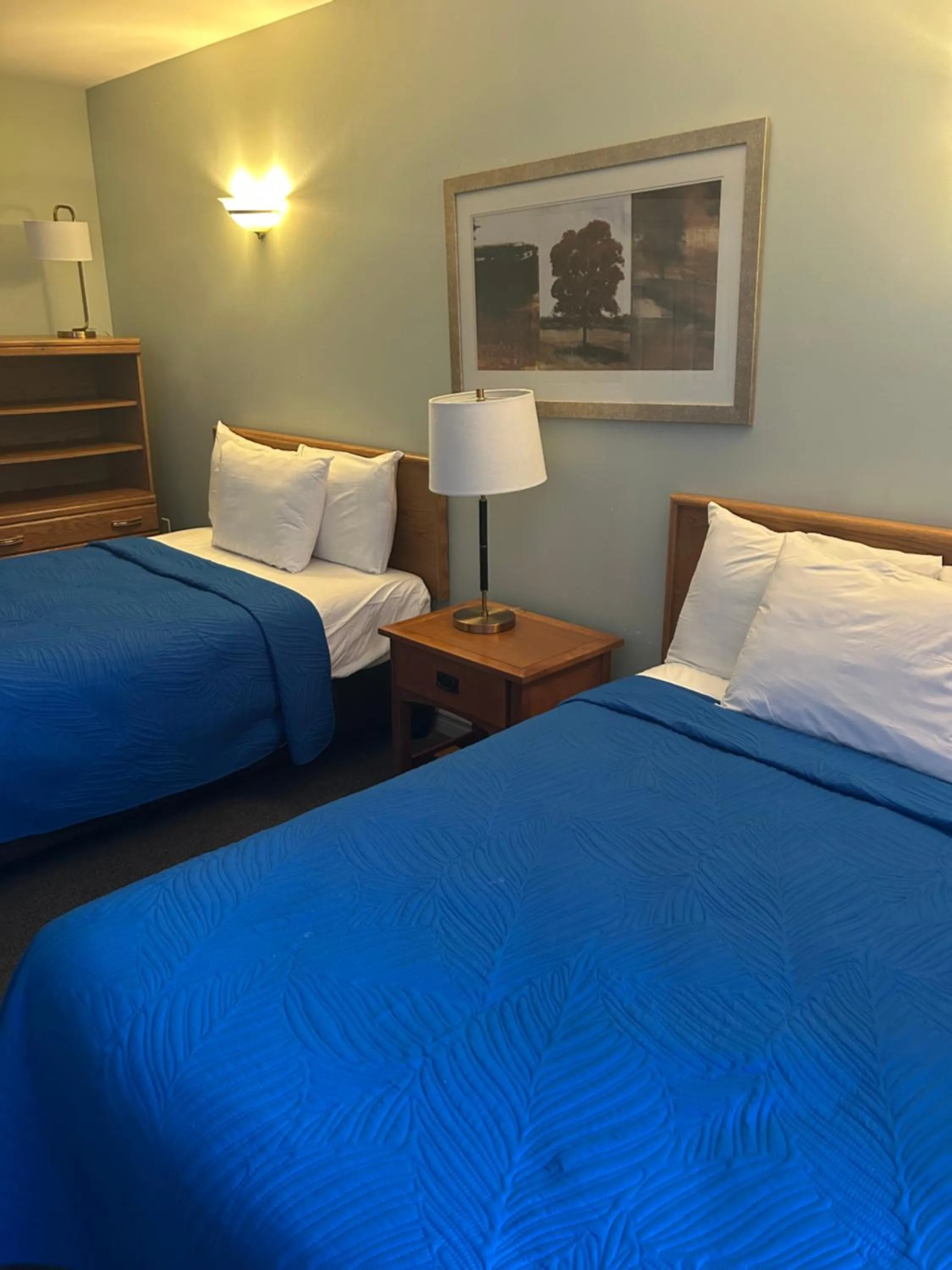 Bed in Lakeview Resort Motel