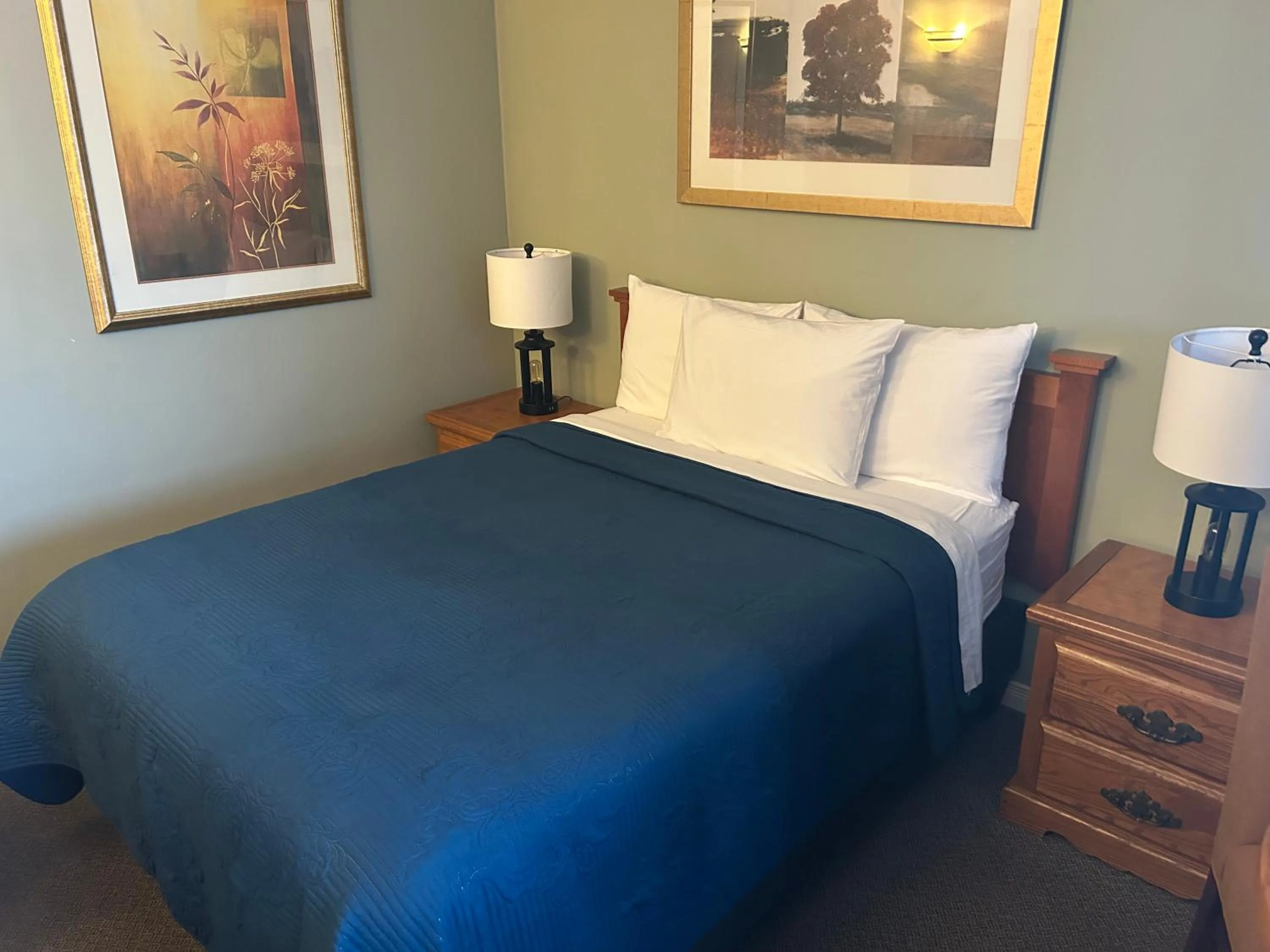 Bed in Lakeview Resort Motel