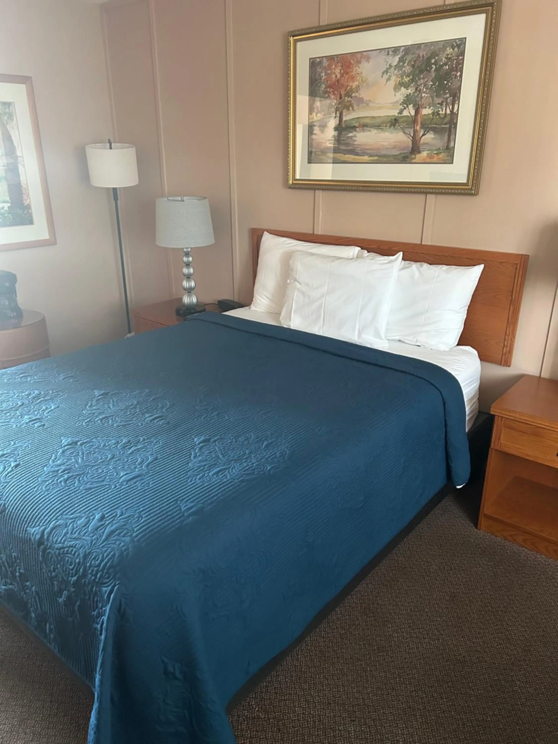 Bed in Lakeview Resort Motel